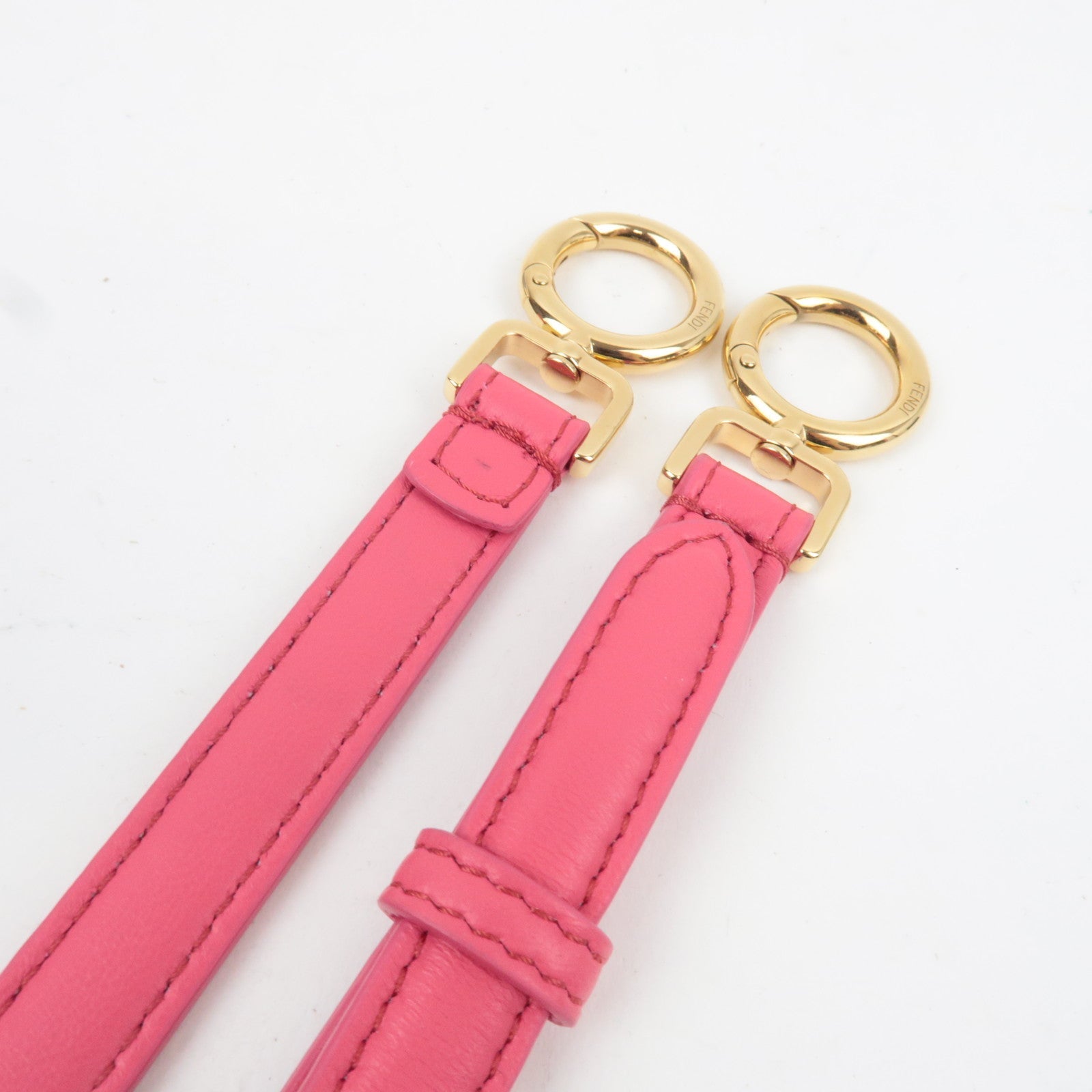 FENDI Mini Peekaboo 2Way Handbag Leather Pink Gold HDW 8BN244 *Dust bag, Strap, Rain cover