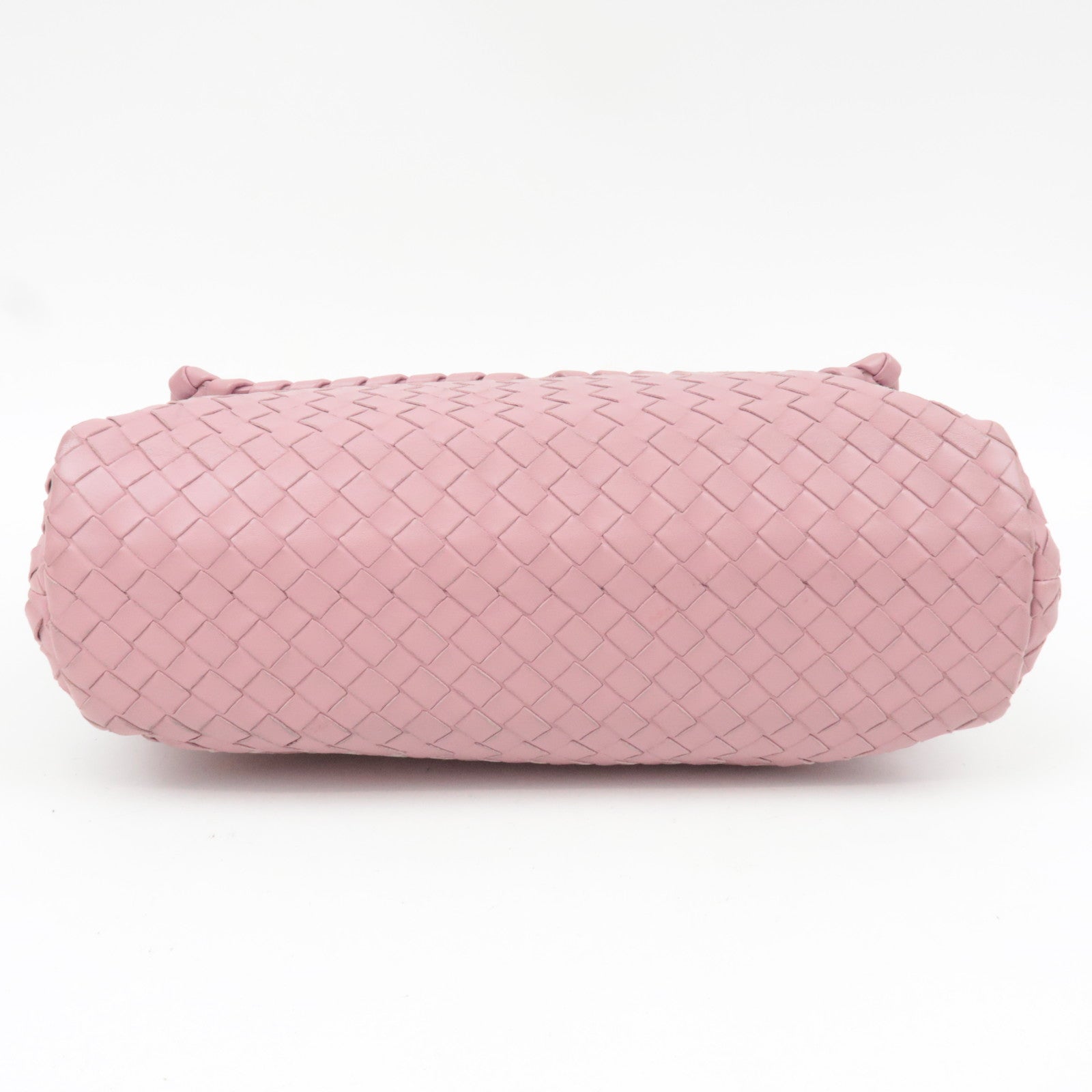 BOTTEGA VENETA Intrecciato Chain Shoulder Bag Leather Pink