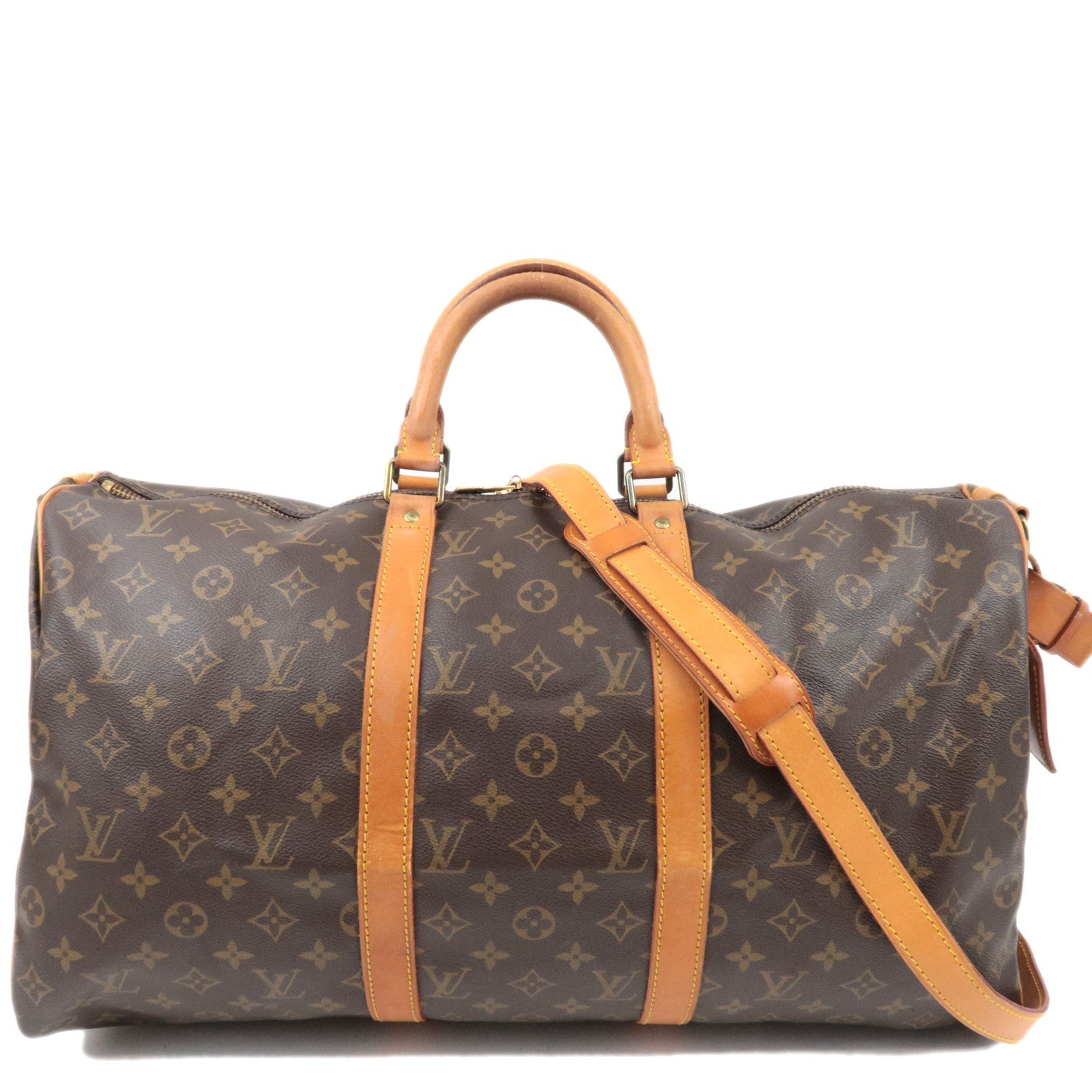 Louis Vuitton Monogram Keepall Bandouliere 50 Travel Bag M41416 VI873 *Strap, Name tag, Poignet82696
