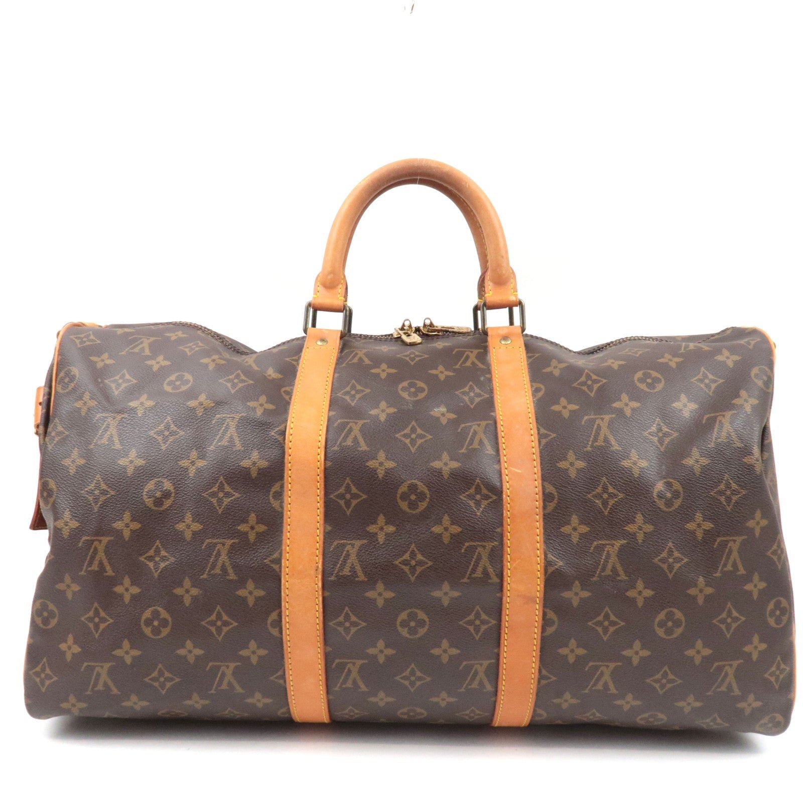Louis Vuitton Monogram Keepall Bandouliere 50 Travel Bag M41416 VI873 *Strap, Name tag, Poignet