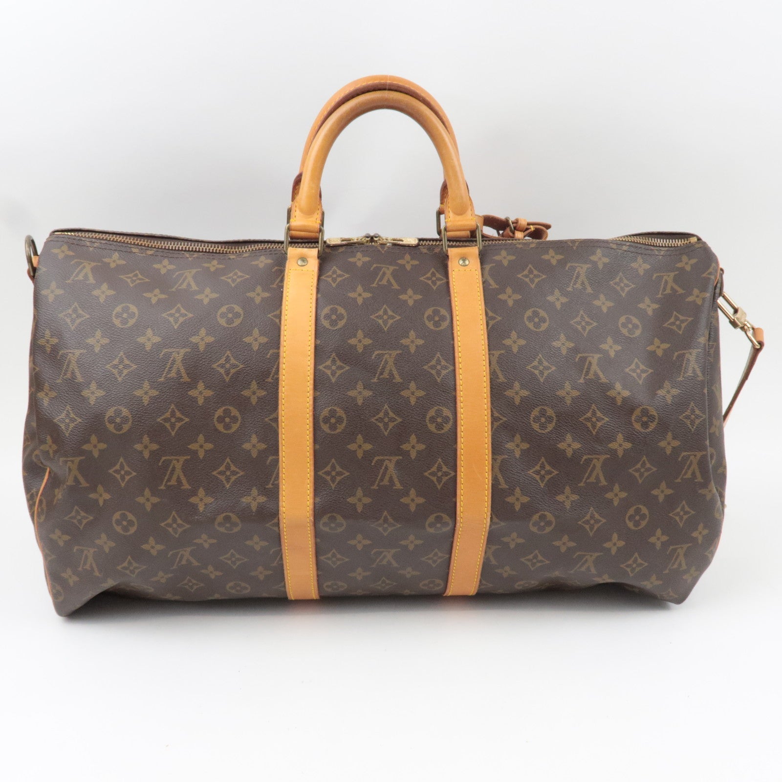 Louis Vuitton Monogram Keepall Bandouliere 55 Travel Bag M41414 893FC *Strap, Name tag, Poignet