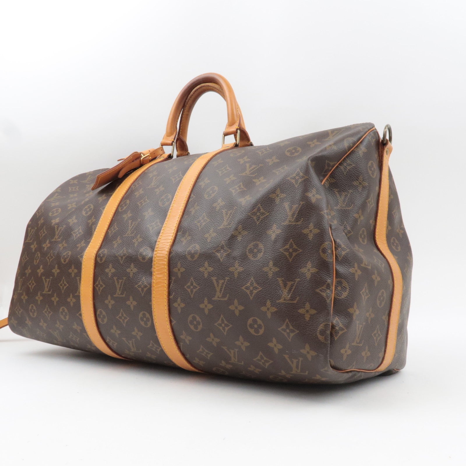 Louis Vuitton Monogram Keepall Bandouliere 55 Travel Bag M41414 893FC *Strap, Name tag, Poignet