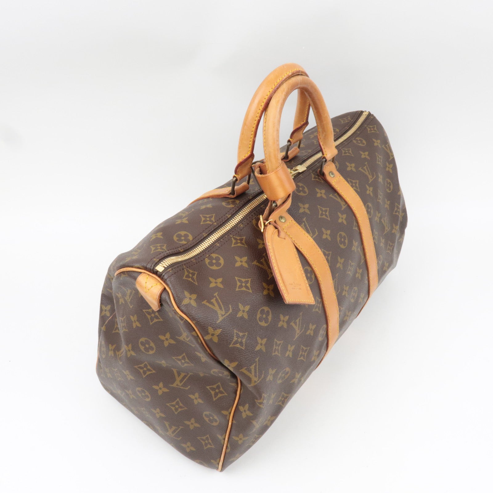 Louis Vuitton Monogram Keepall 45 Old Model M41428 831SA *Name tag, Poignet, Key Lock