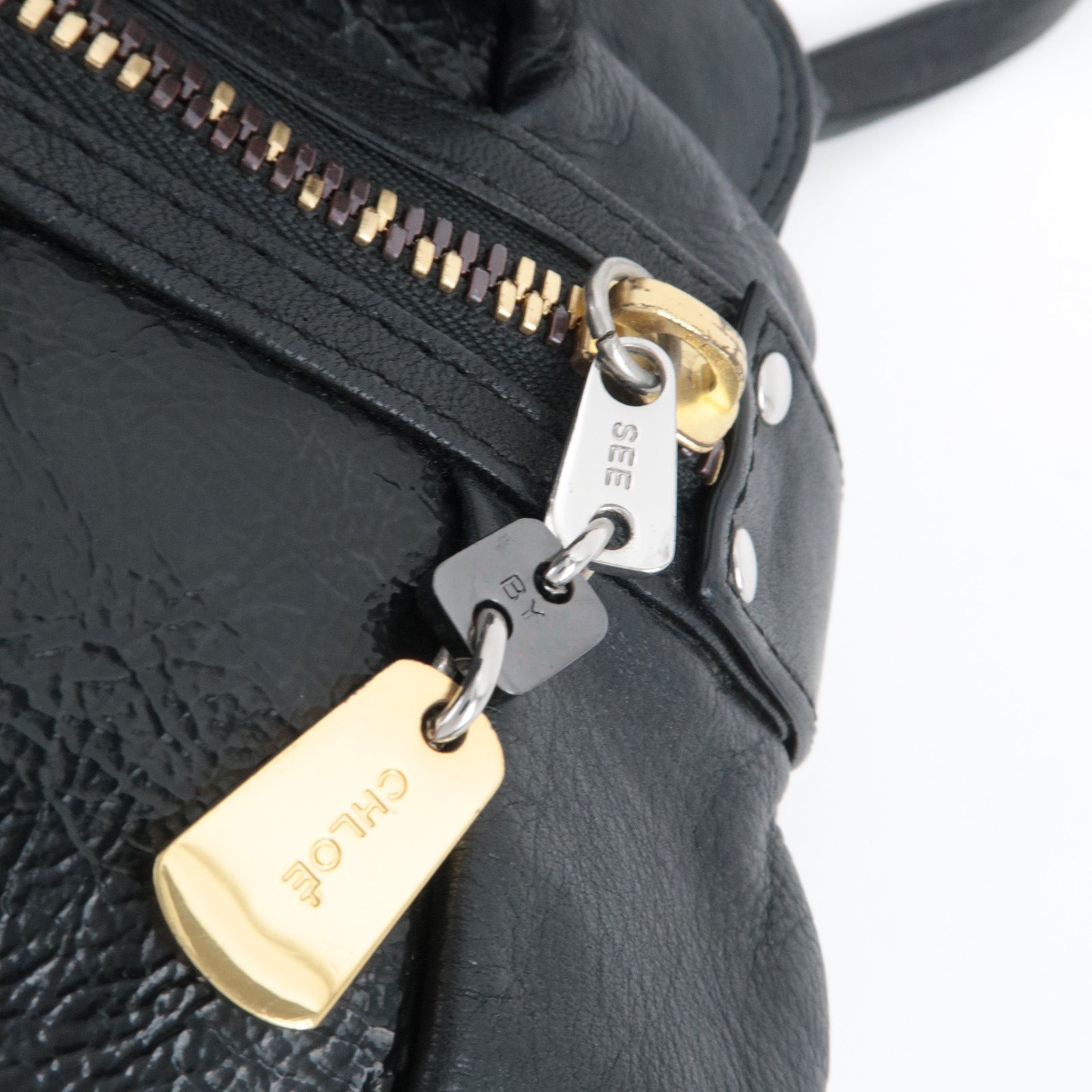 See By Chloe 2Way Handbag Leather Black *Strap