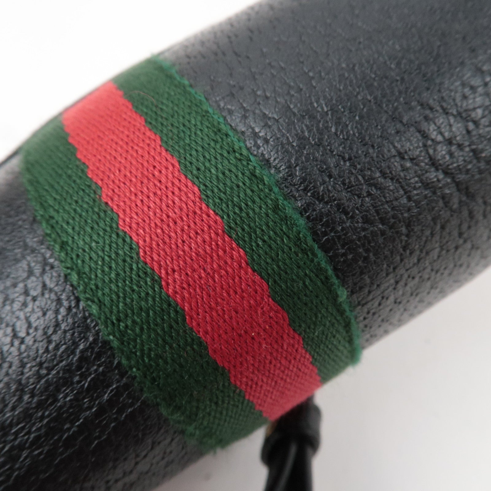 GUCCI Ophidia Leather Shoulder Bag Black 517350