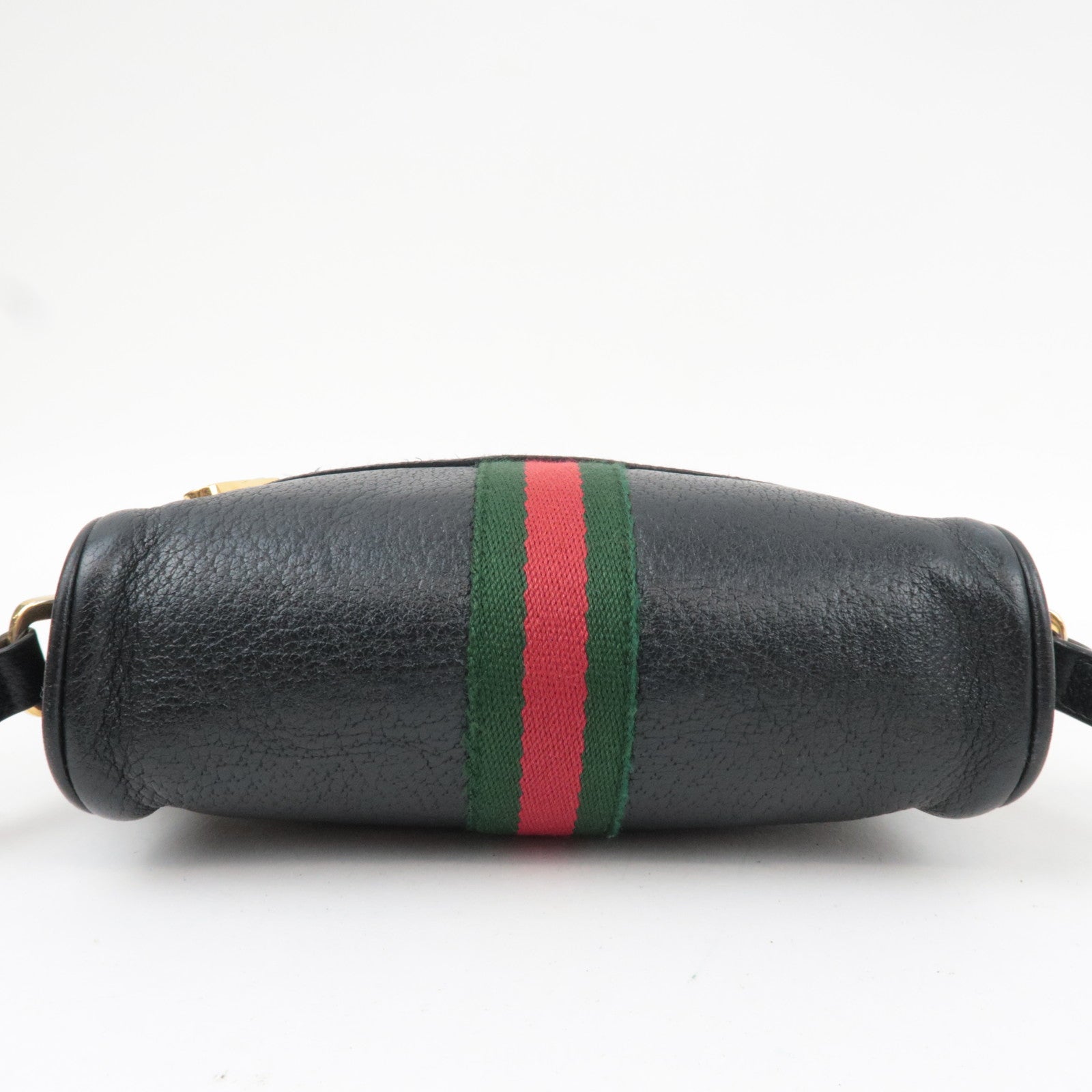 GUCCI Ophidia Leather Shoulder Bag Black 517350