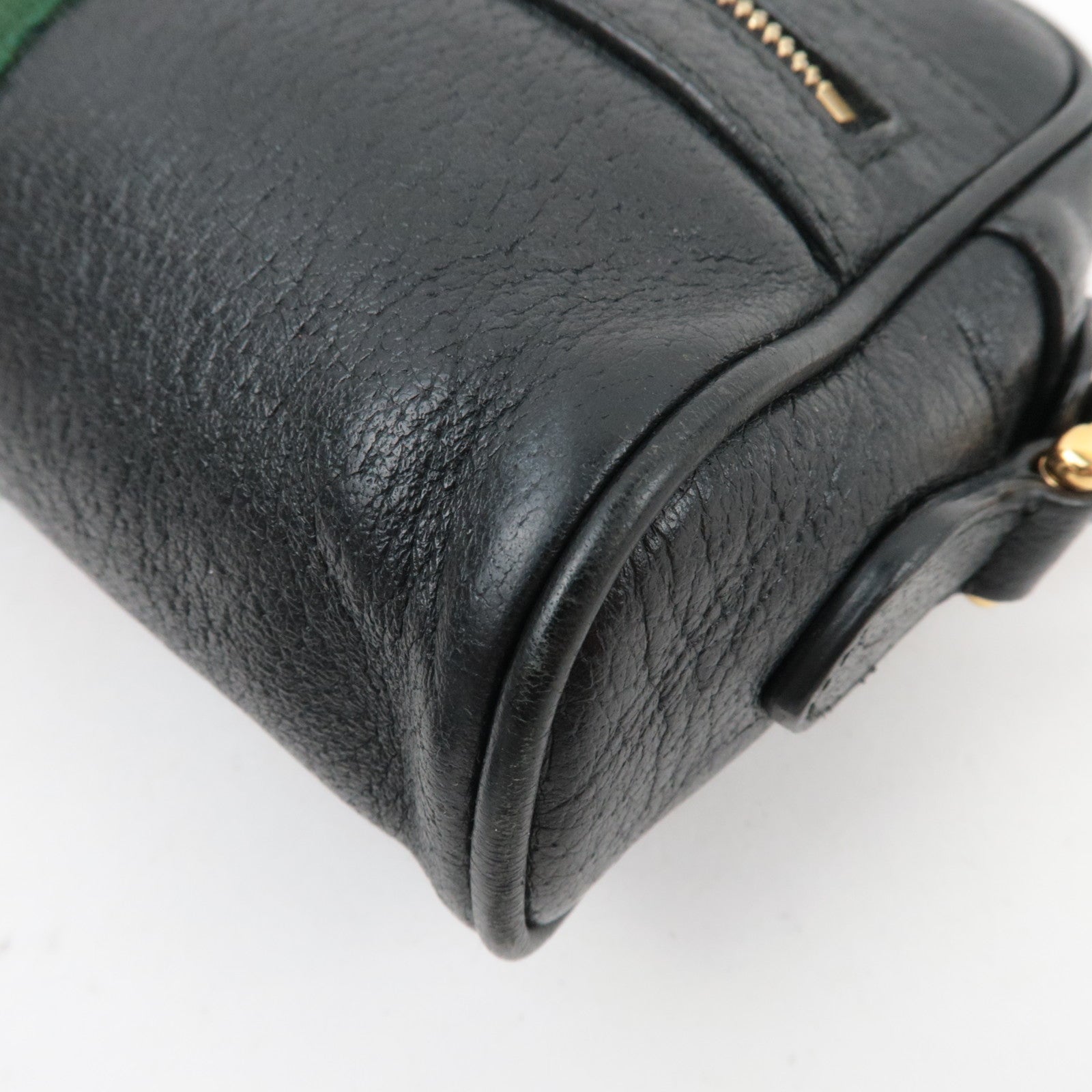 GUCCI Ophidia Leather Shoulder Bag Black 517350