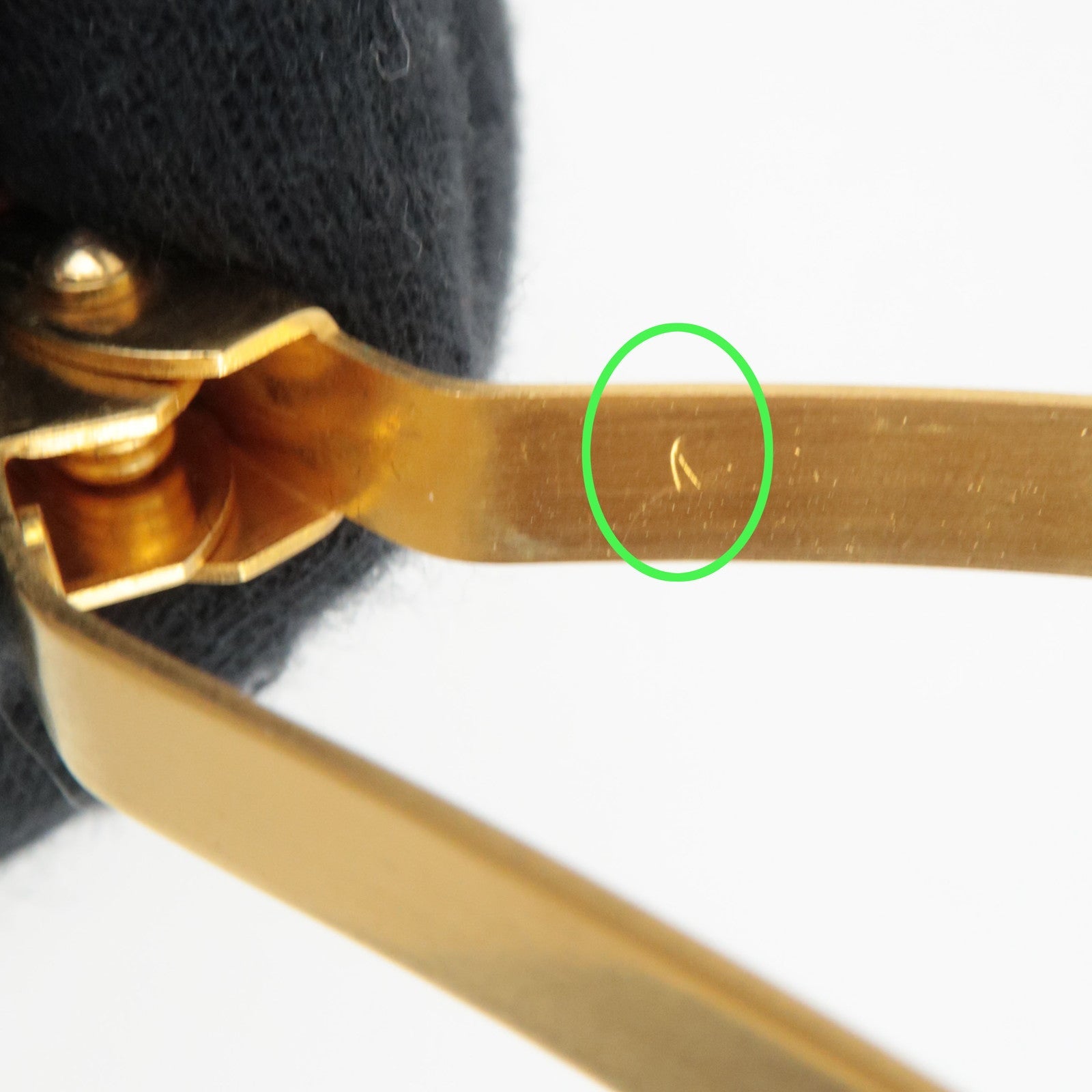 CHANEL Logo Barrette 96A Metal Hair Clip Gold