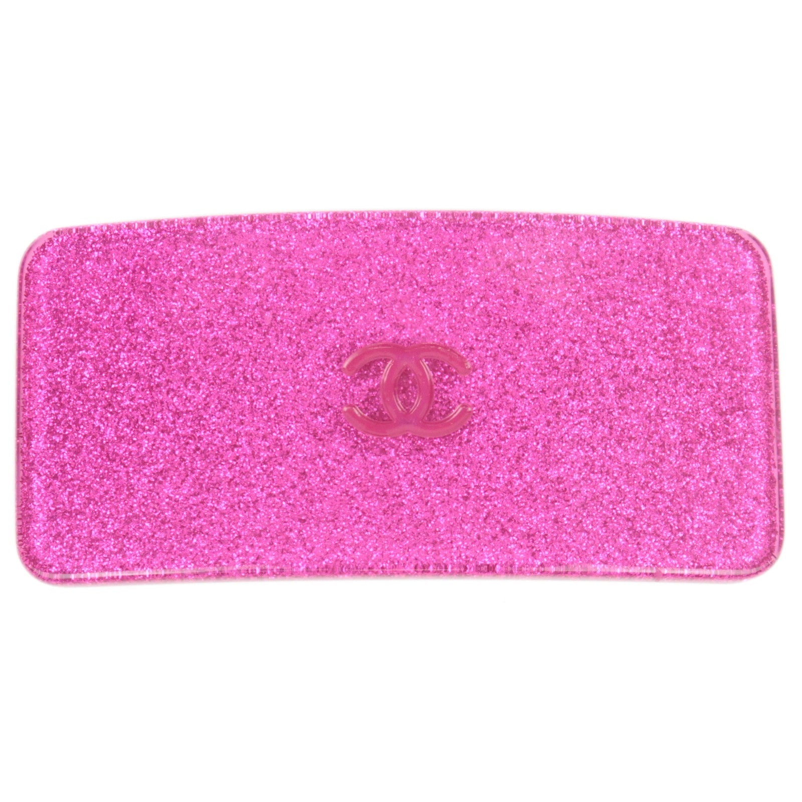 CHANEL Cocomark Barrette 00A Resin Hair Clip Metallic Pink 82739