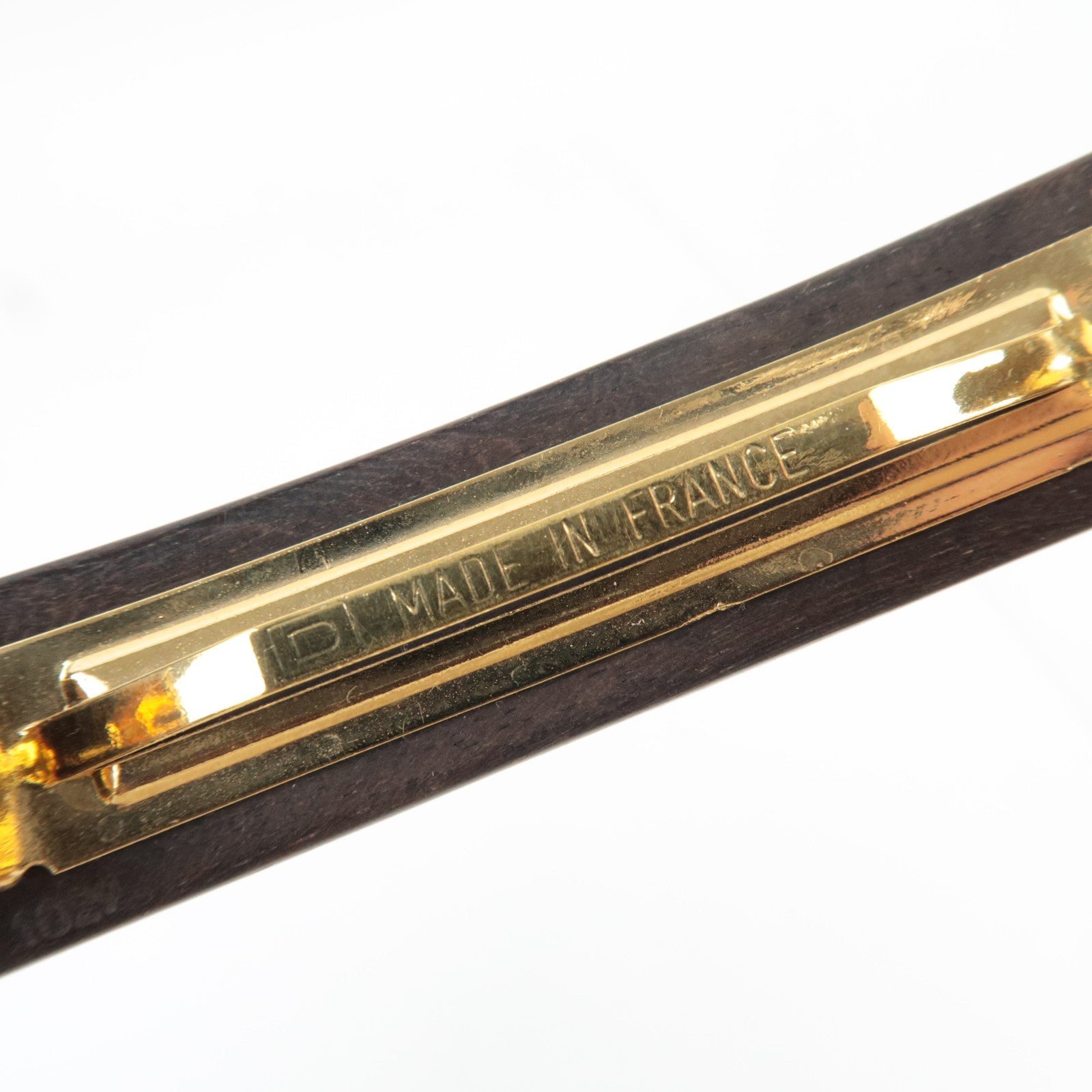 Louis Vuitton Monogram Sylvania Wood Barrette Hair Clip Brown M65181