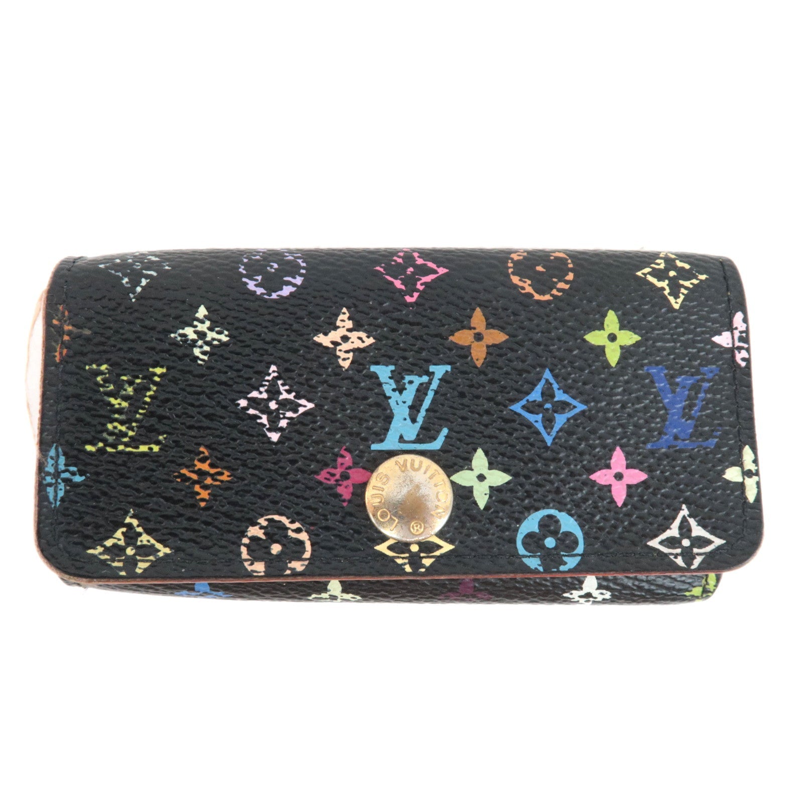 Louis Vuitton Monogram Multicolor Multi Cles 4 Key Case Noir M60044 FL103782742