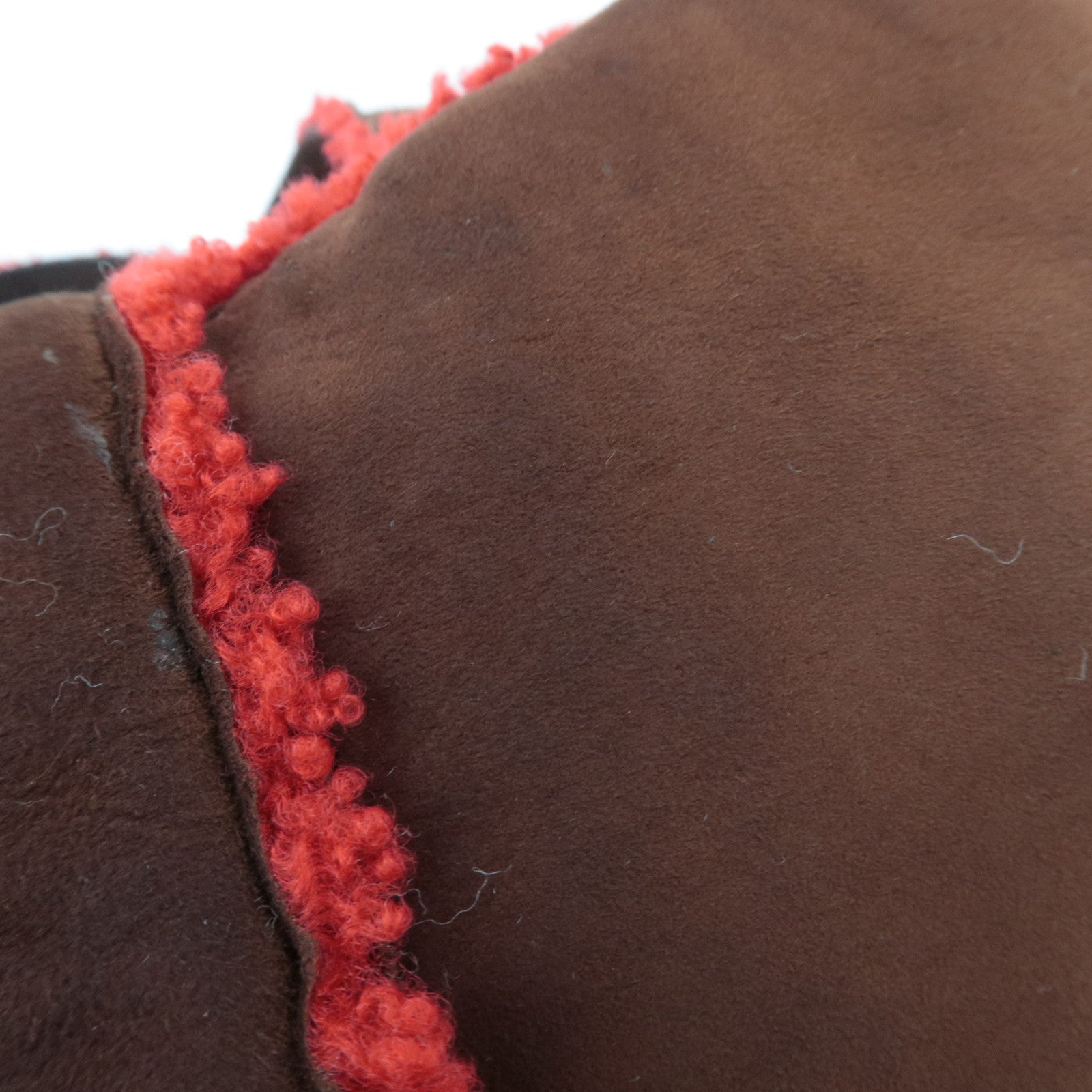 CHANEL Coco Mark Sheep Skin Tote Bag Brown Red A11746 5418816 *Dust bag, G card