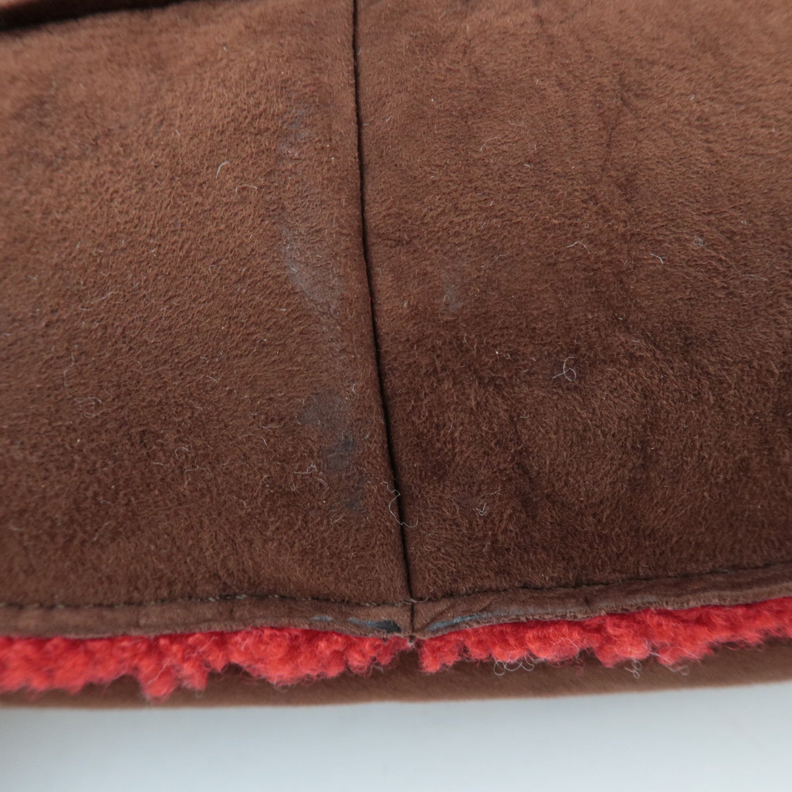 CHANEL Coco Mark Sheep Skin Tote Bag Brown Red A11746 5418816 *Dust bag, G card