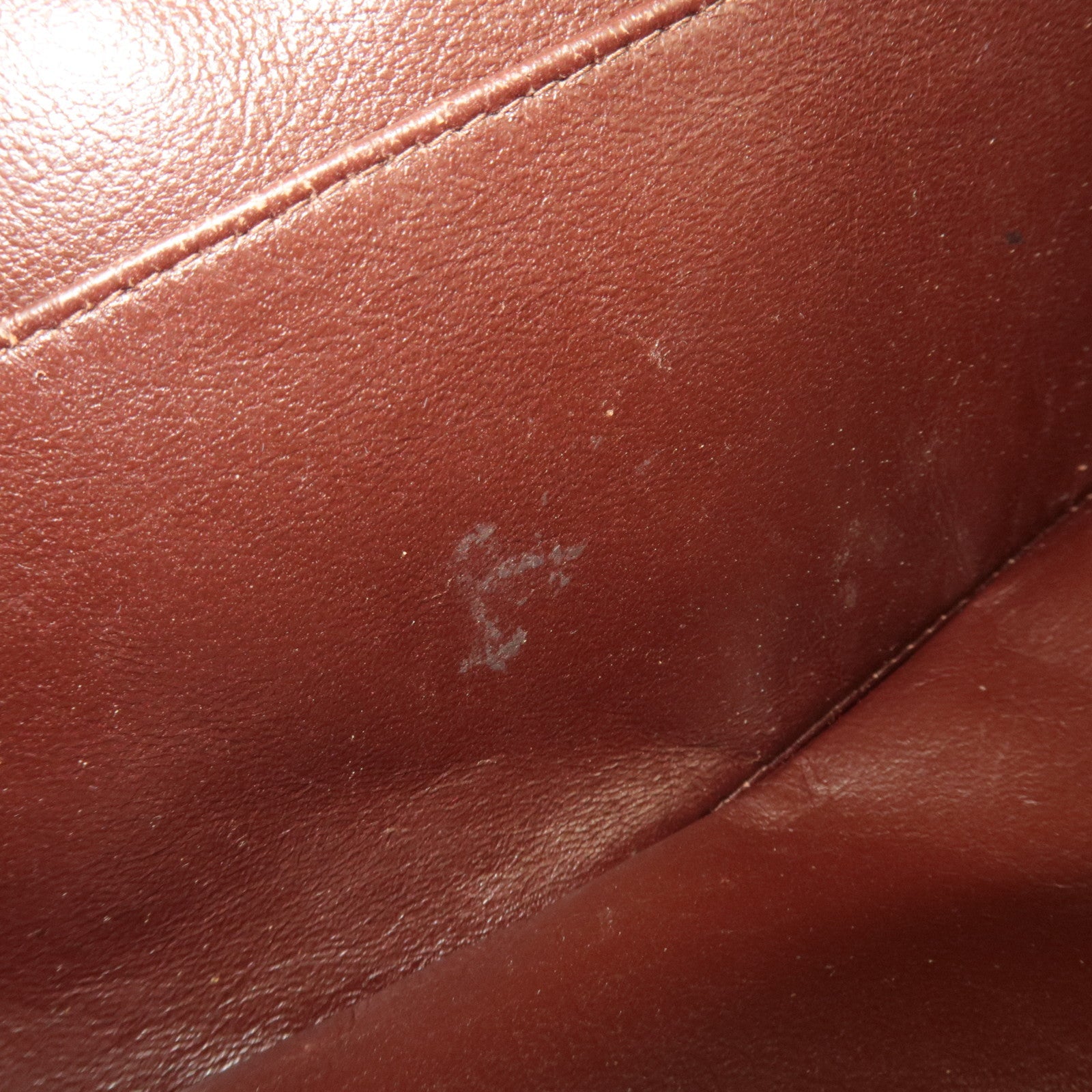 CHANEL Coco Mark Sheep Skin Tote Bag Brown Red A11746 5418816 *Dust bag, G card