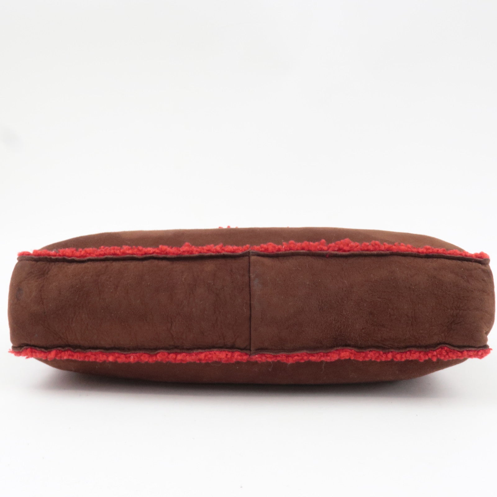 CHANEL Coco Mark Sheep Skin Tote Bag Brown Red A11746 5418816 *Dust bag, G card