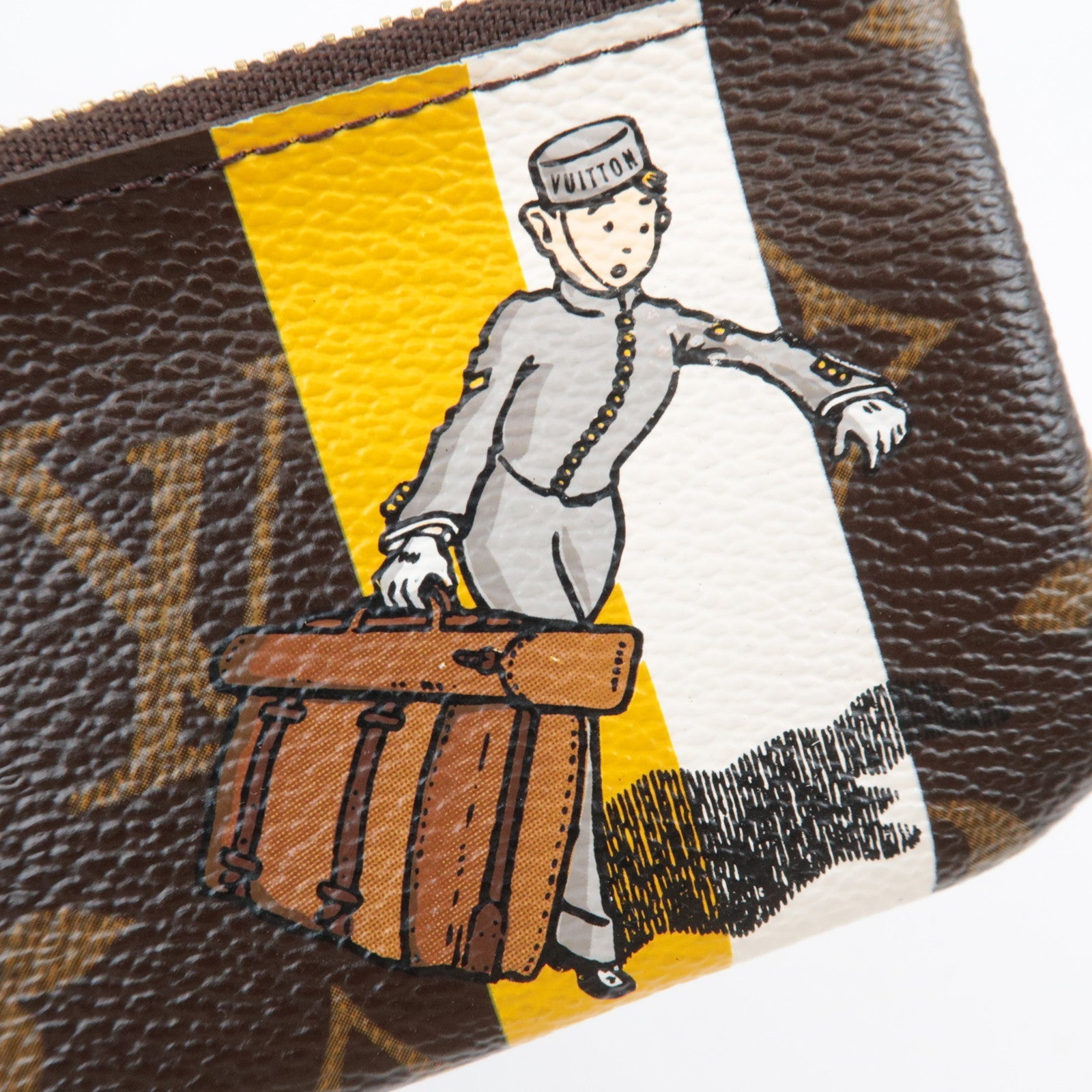 Louis Vuitton Monogram Groom Pochette Cles Coin Case Jaune M60033 CA0096 *Dust bag