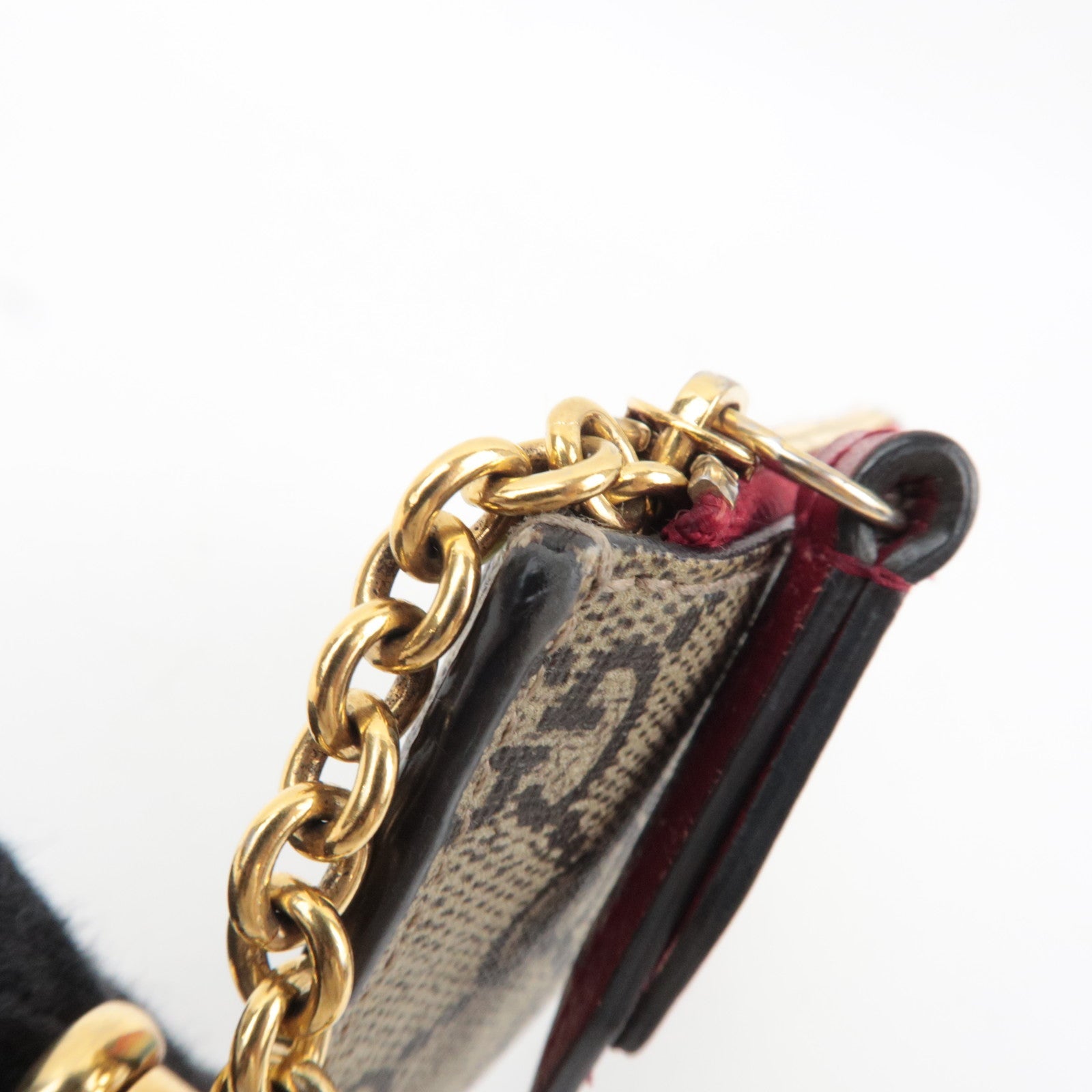 GUCCI GG Blooms GG Supreme Leather Coin & Key Case Beige 424198 *Box, Dust bag