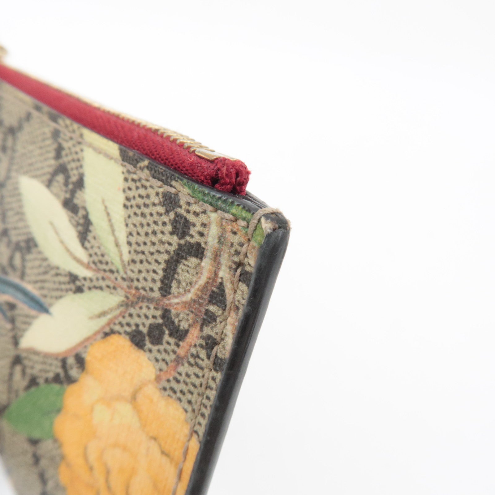 GUCCI GG Blooms Coin & Key Case GG Supreme Leather Beige 424198 *Box, Dust bag