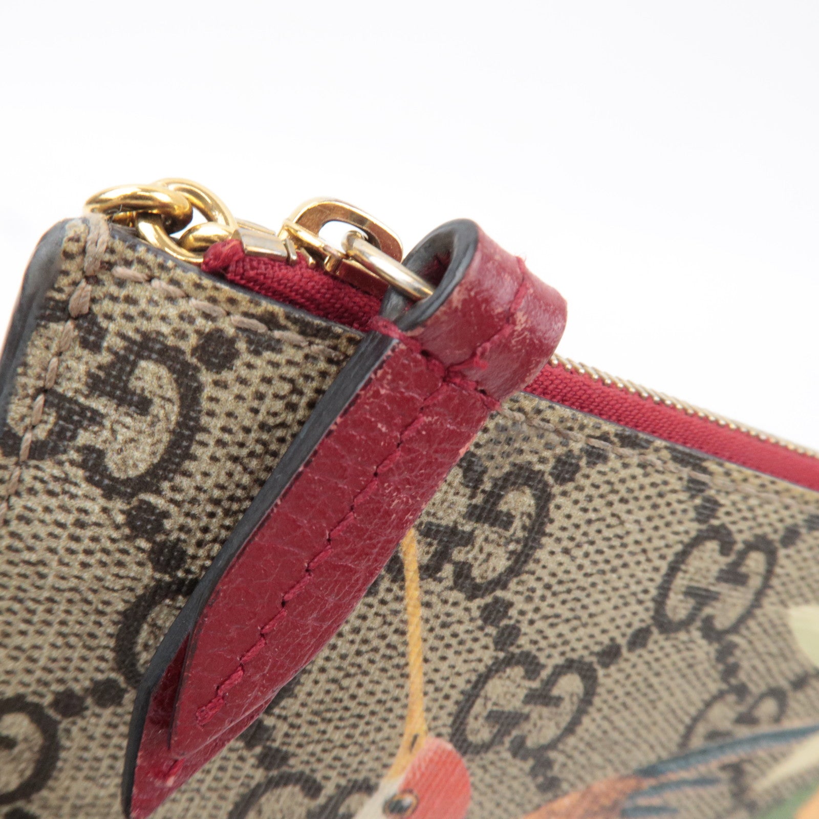 GUCCI GG Blooms Coin & Key Case GG Supreme Leather Beige 424198 *Box, Dust bag