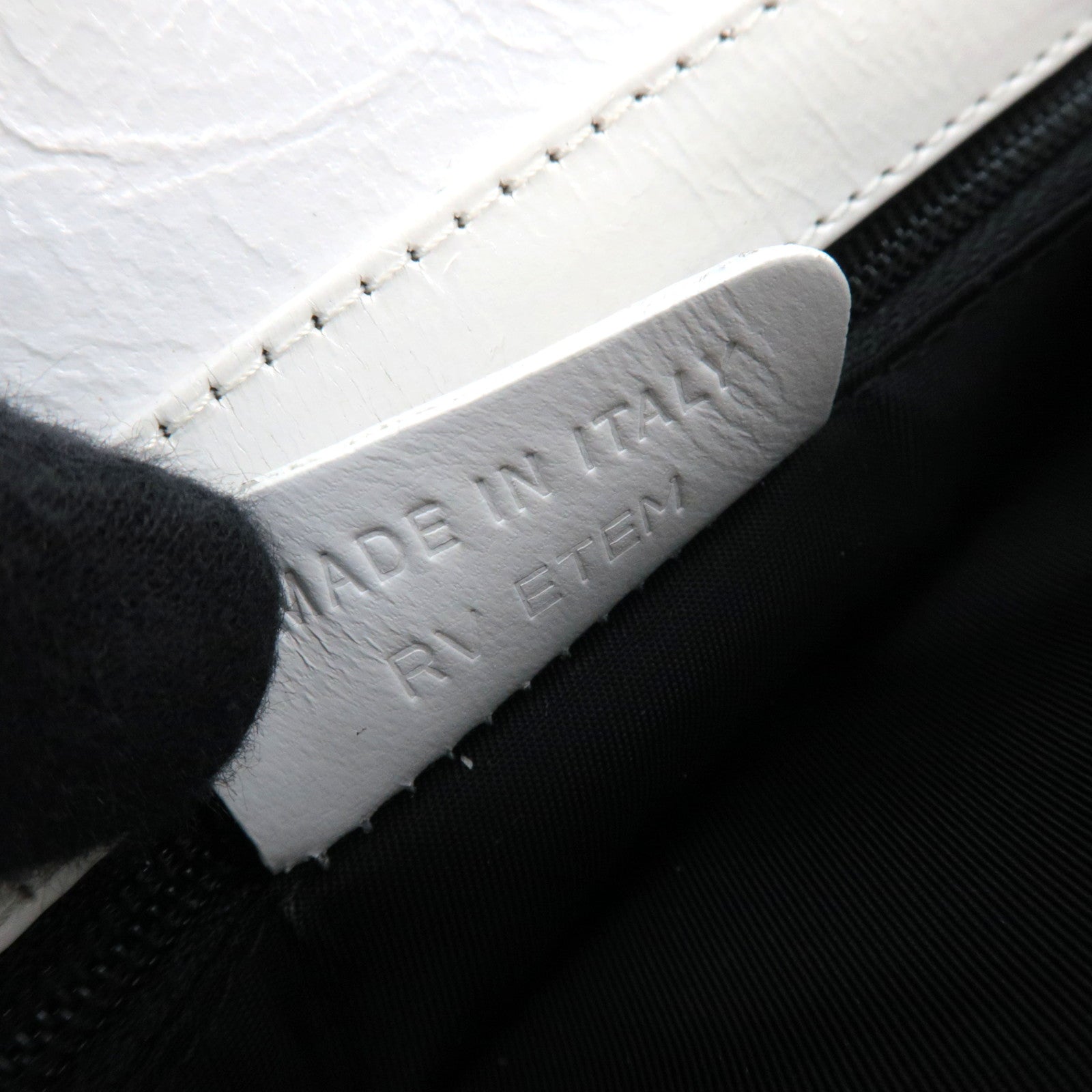 BVLGARI Logomania Silk Leather Handbag Blue White Orange *Dust bag