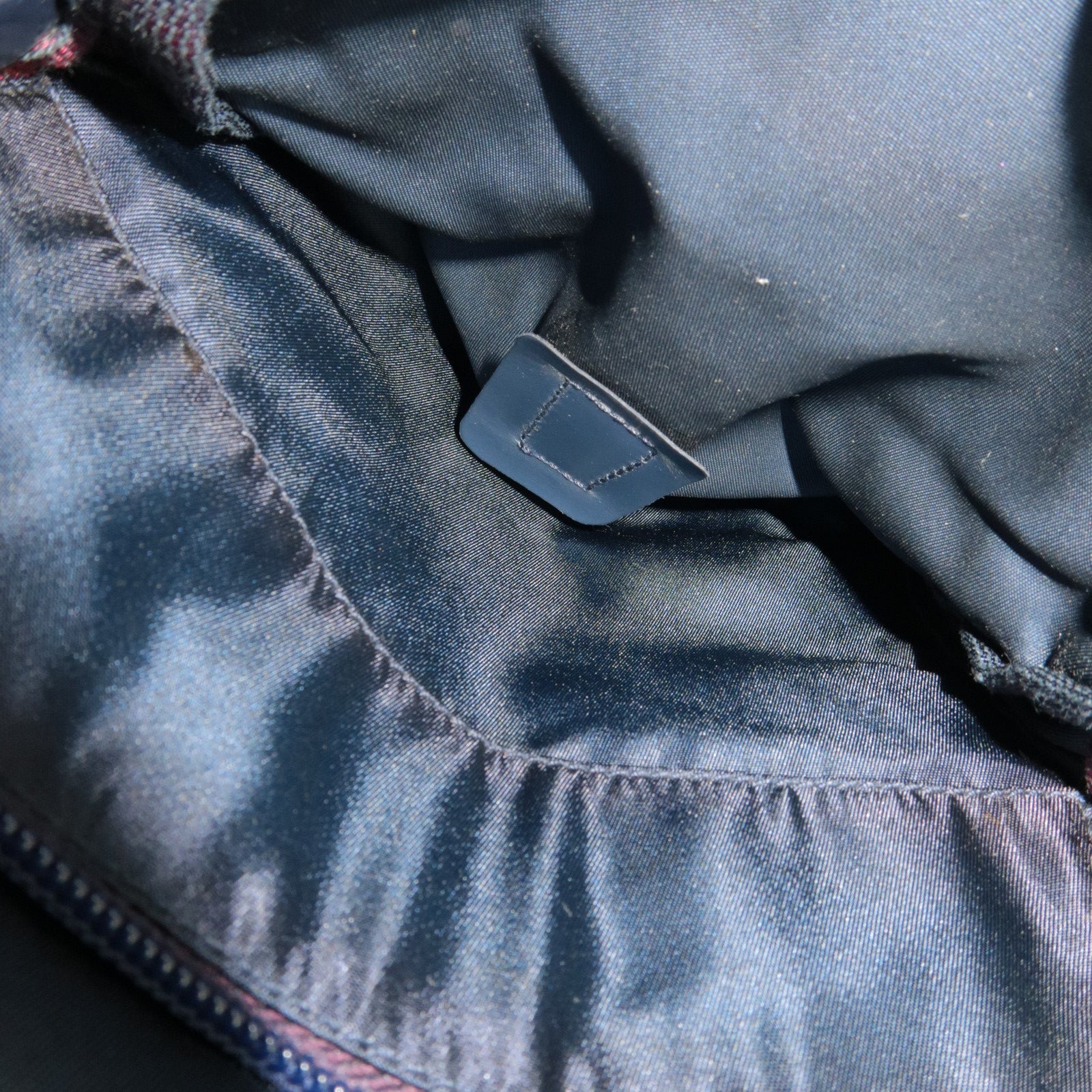 PRADA Nylon Leather Shoulder Bag Navy B8994 *G card, Dust bag