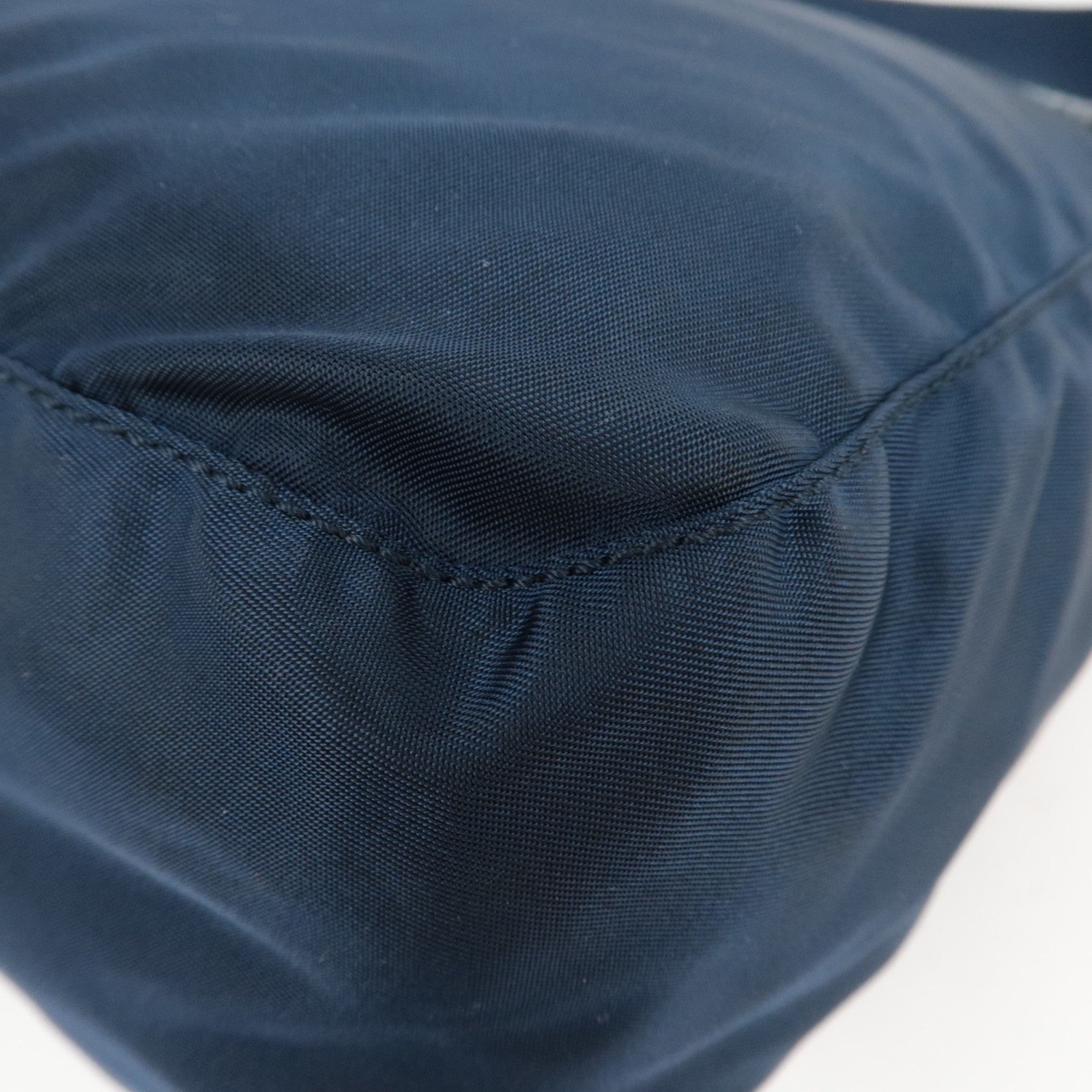 PRADA Nylon Leather Shoulder Bag Navy B8994 *G card, Dust bag
