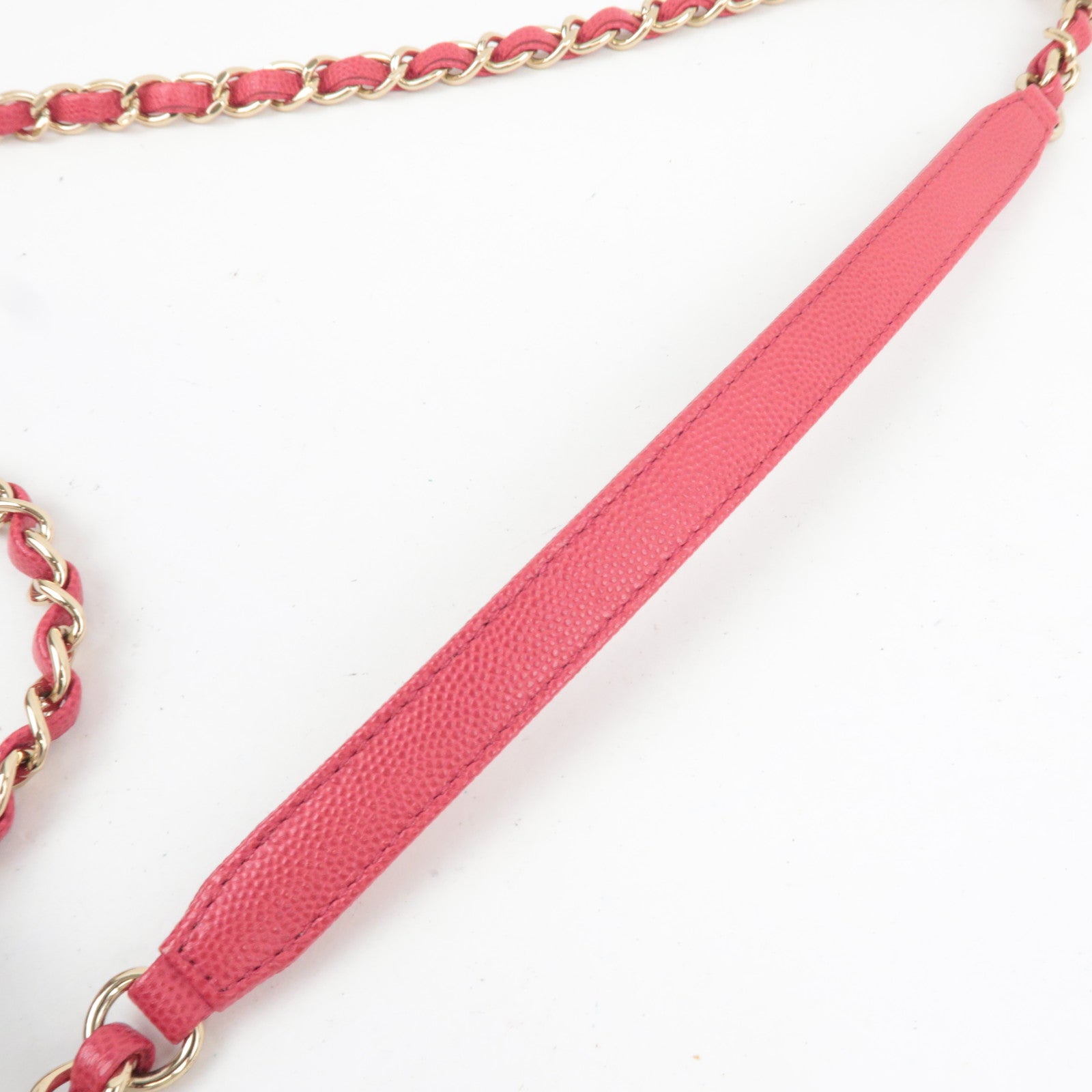 CHANEL Matelasse Business Affinity Medium 2Way Caviarskin Chain Shoulder Bag Pink A93607 24573450 *G card