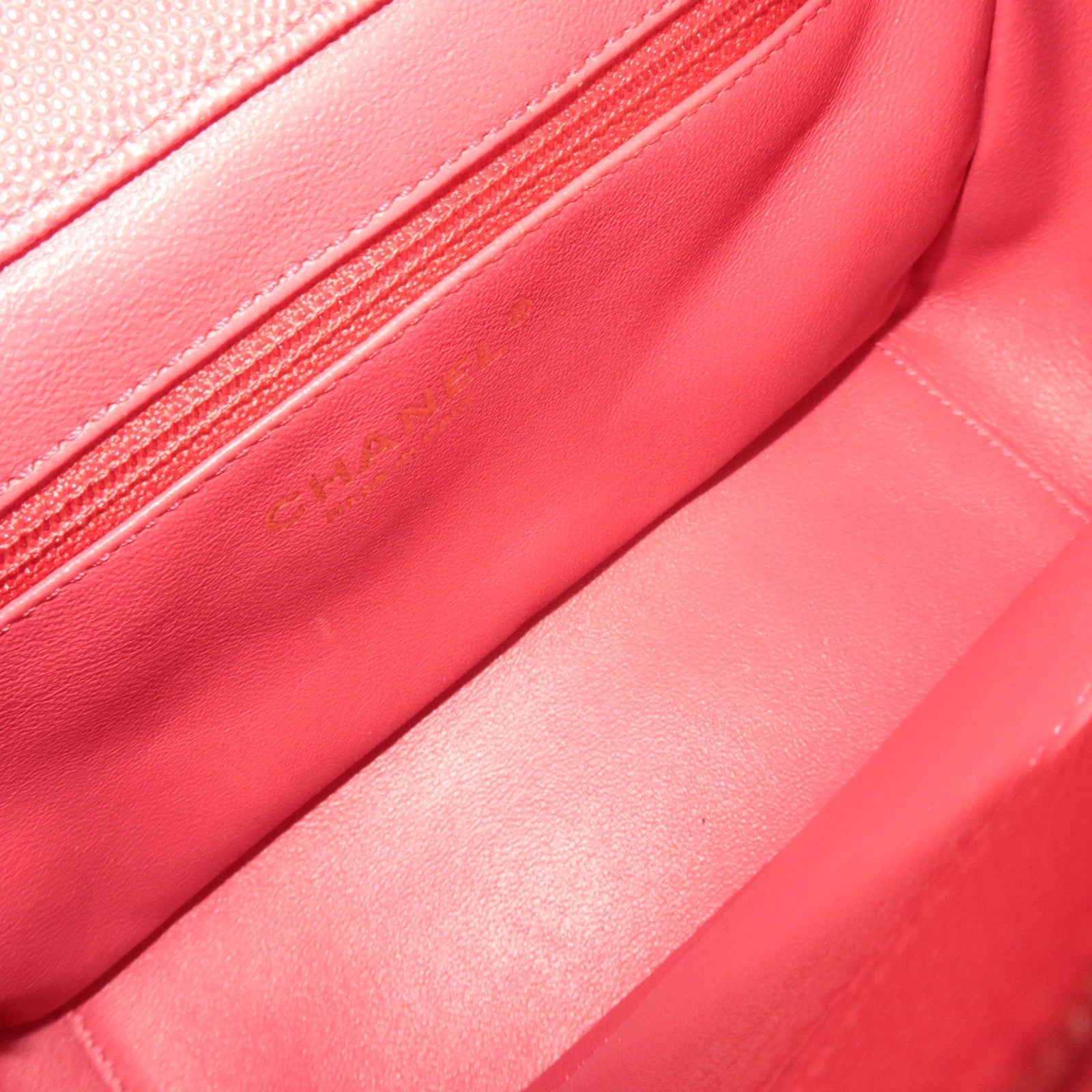 CHANEL Matelasse Business Affinity Medium 2Way Caviarskin Chain Shoulder Bag Pink A93607 24573450 *G card