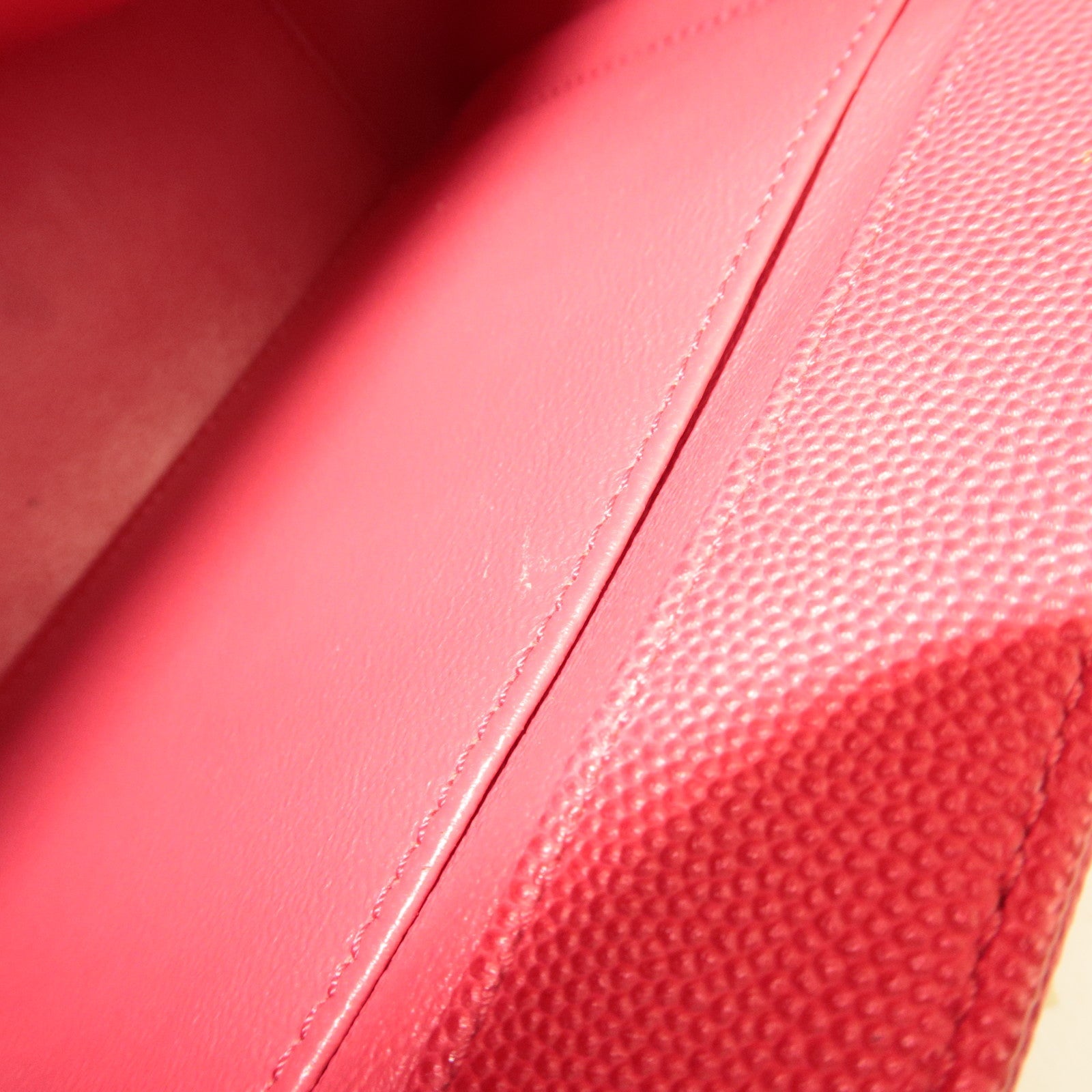 CHANEL Matelasse Business Affinity Medium 2Way Caviarskin Chain Shoulder Bag Pink A93607 24573450 *G card