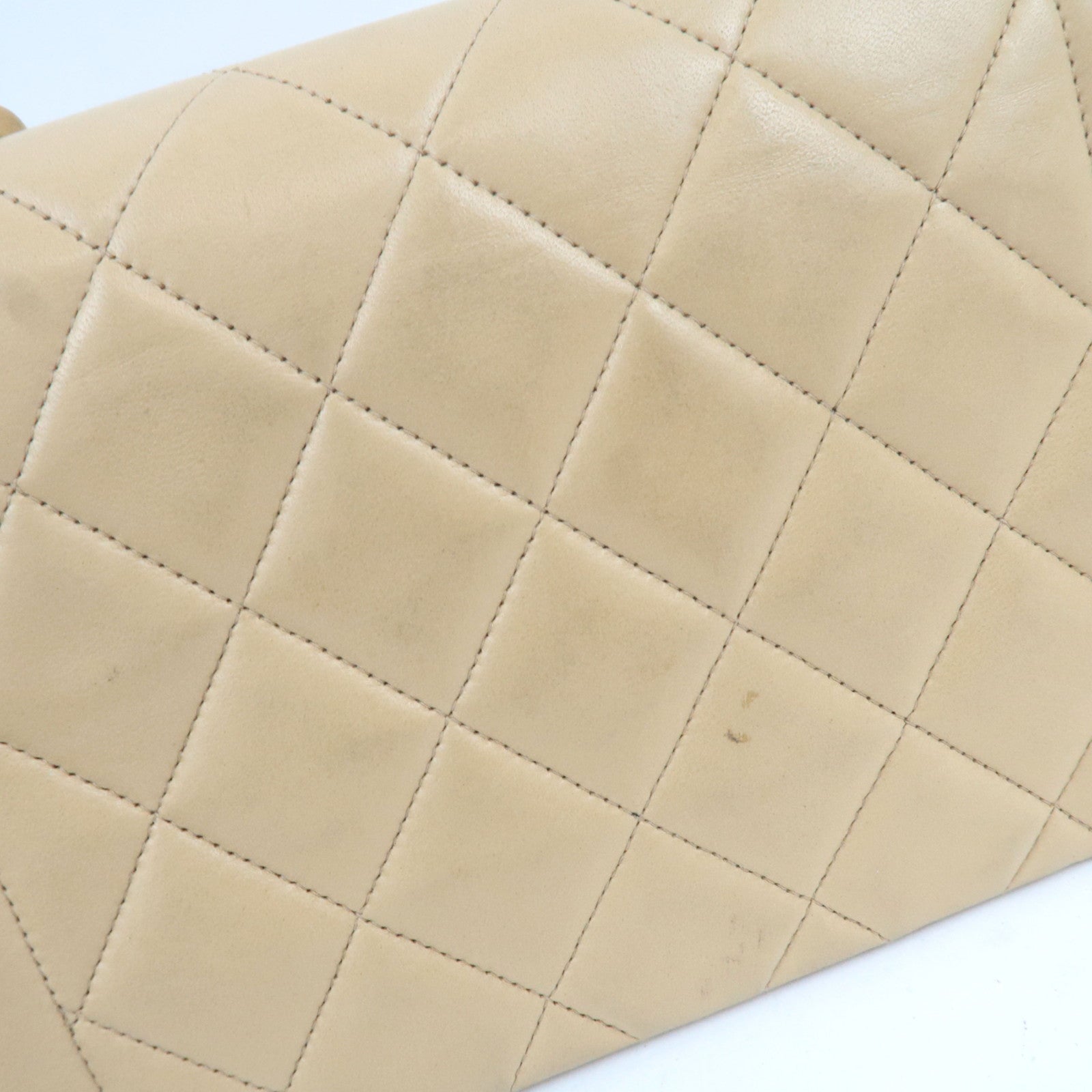 CHANEL Diana Matelasse 23 Lambskin Chain Shoulder Bag Beige A01164 2744599 *Box, Dust bag, G card