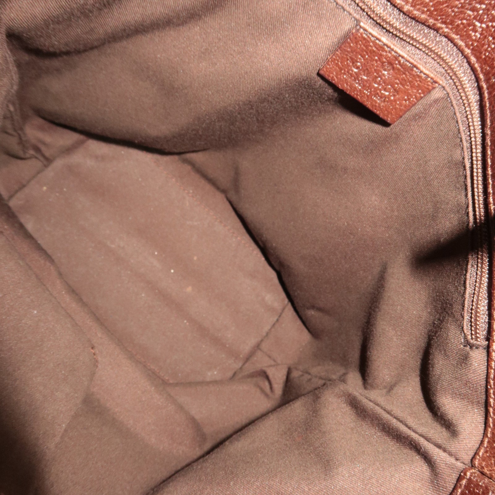 GUCCI Tote Bag GG Canvas Leather Beige Brown 120840