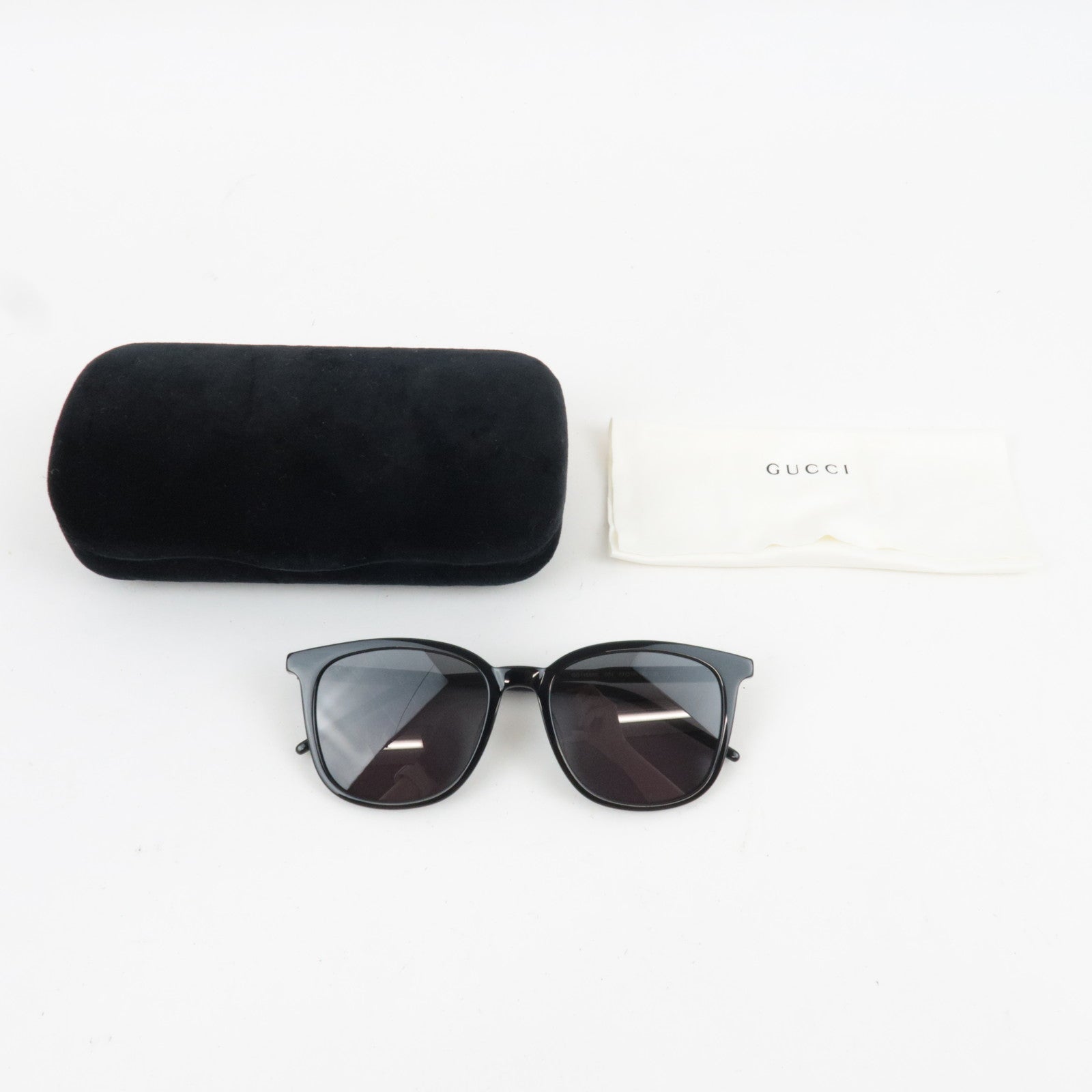 GUCCI Sunglasses GG1158SK 001 55□18-145 XL Plastic Black *Case, Cloths
