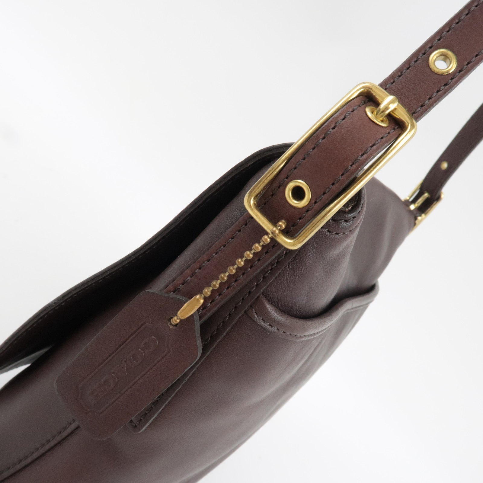 COACH Leather Shoulder Bag Brown