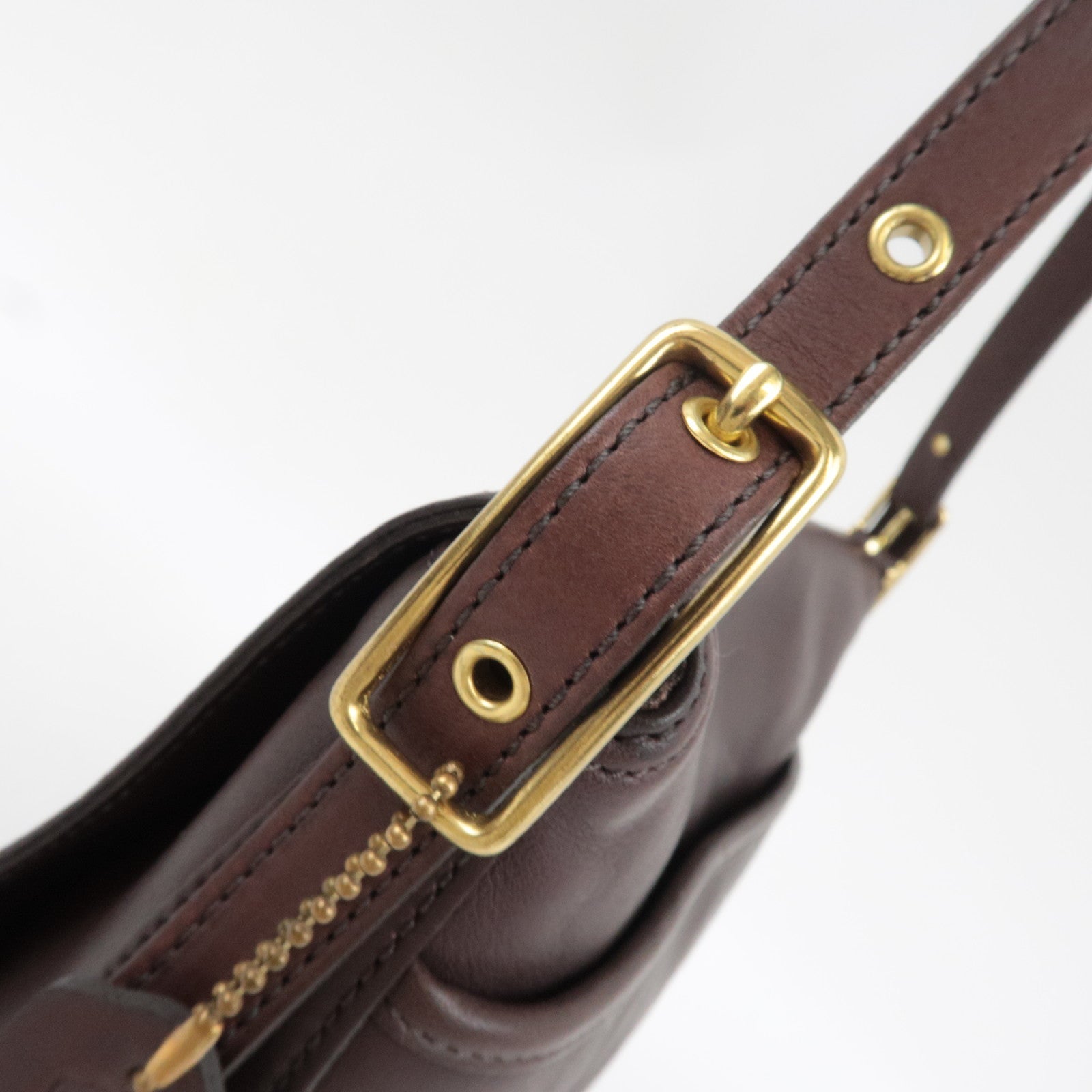 COACH Leather Shoulder Bag Brown