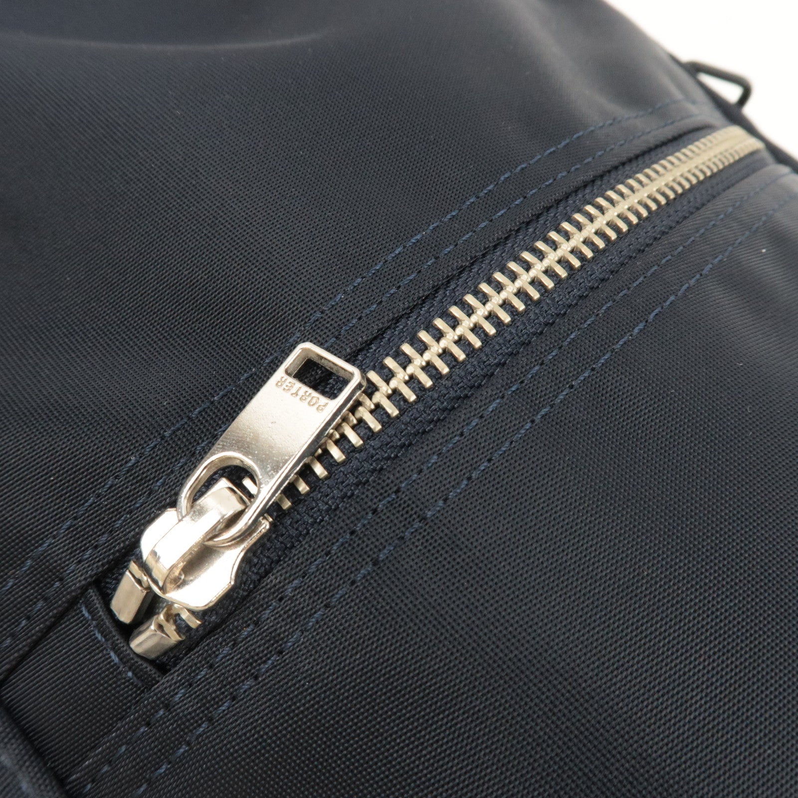 PORTER Nylon Body Bag Leather Navy