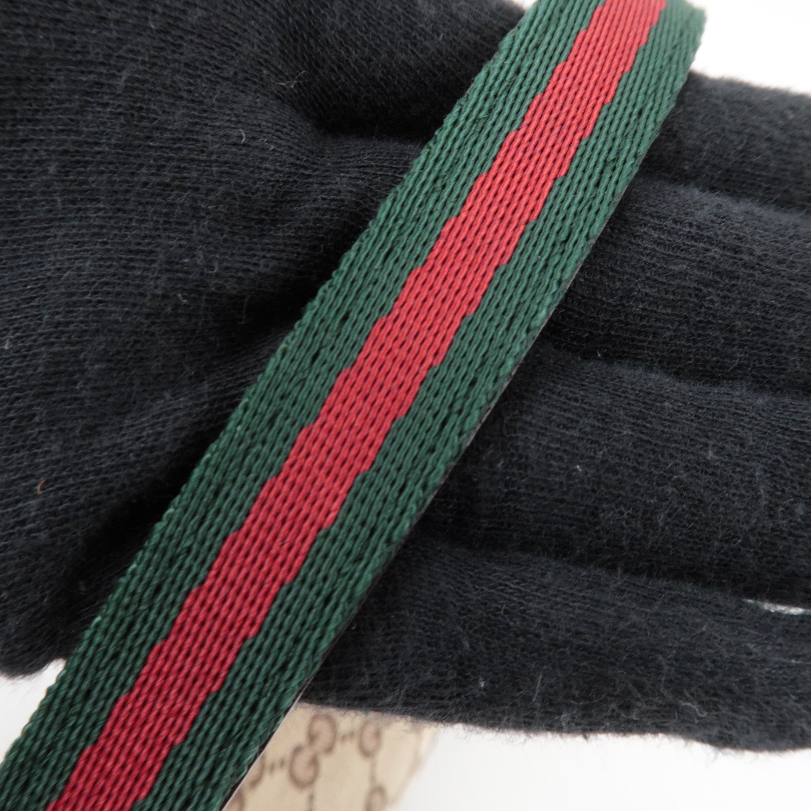 GUCCI Sherry Boat Bag GG Canvas Leather Beige Brown 141809