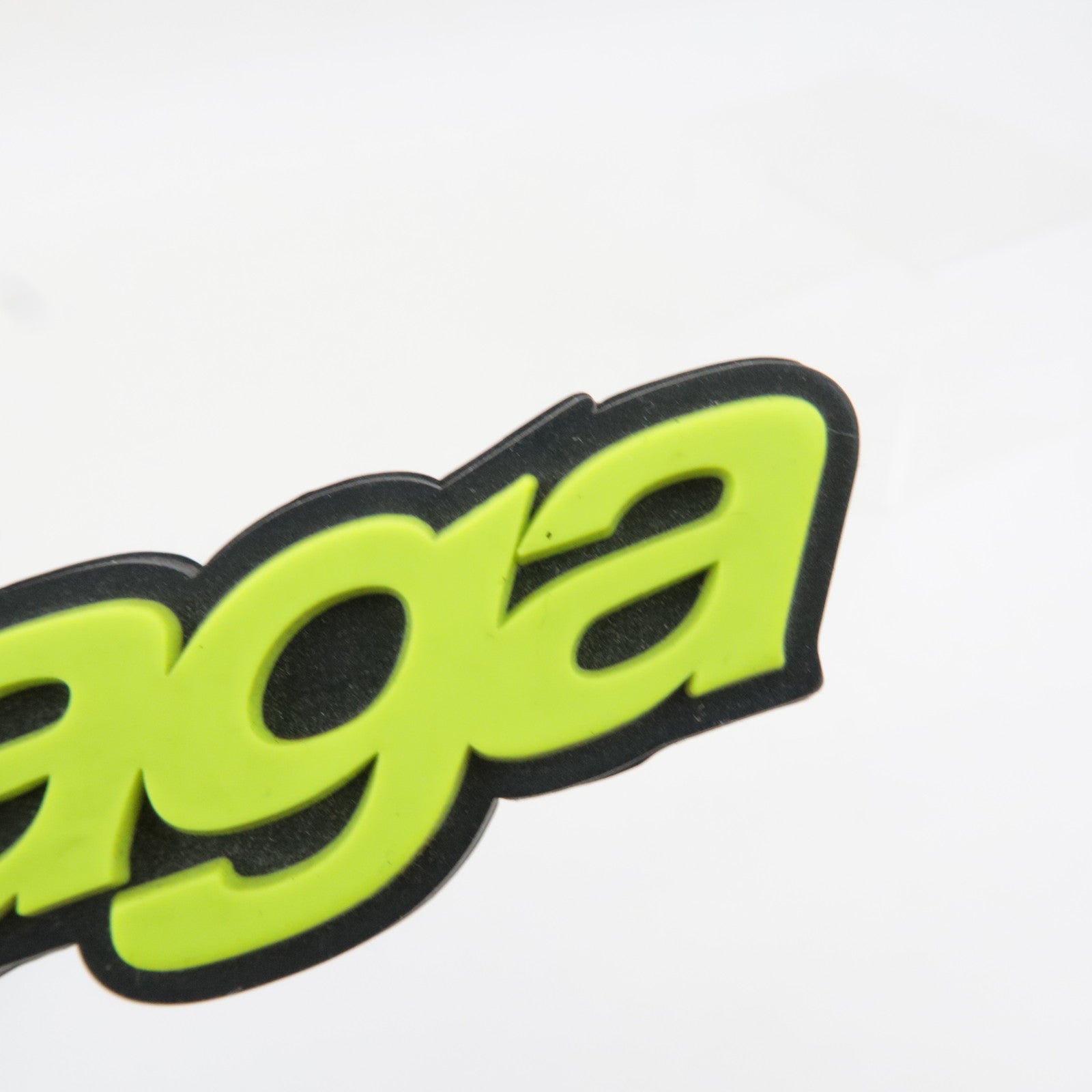 BALENCIAGA Set of 2 Big Logo Bag Charm Keychain White Neon Yellow