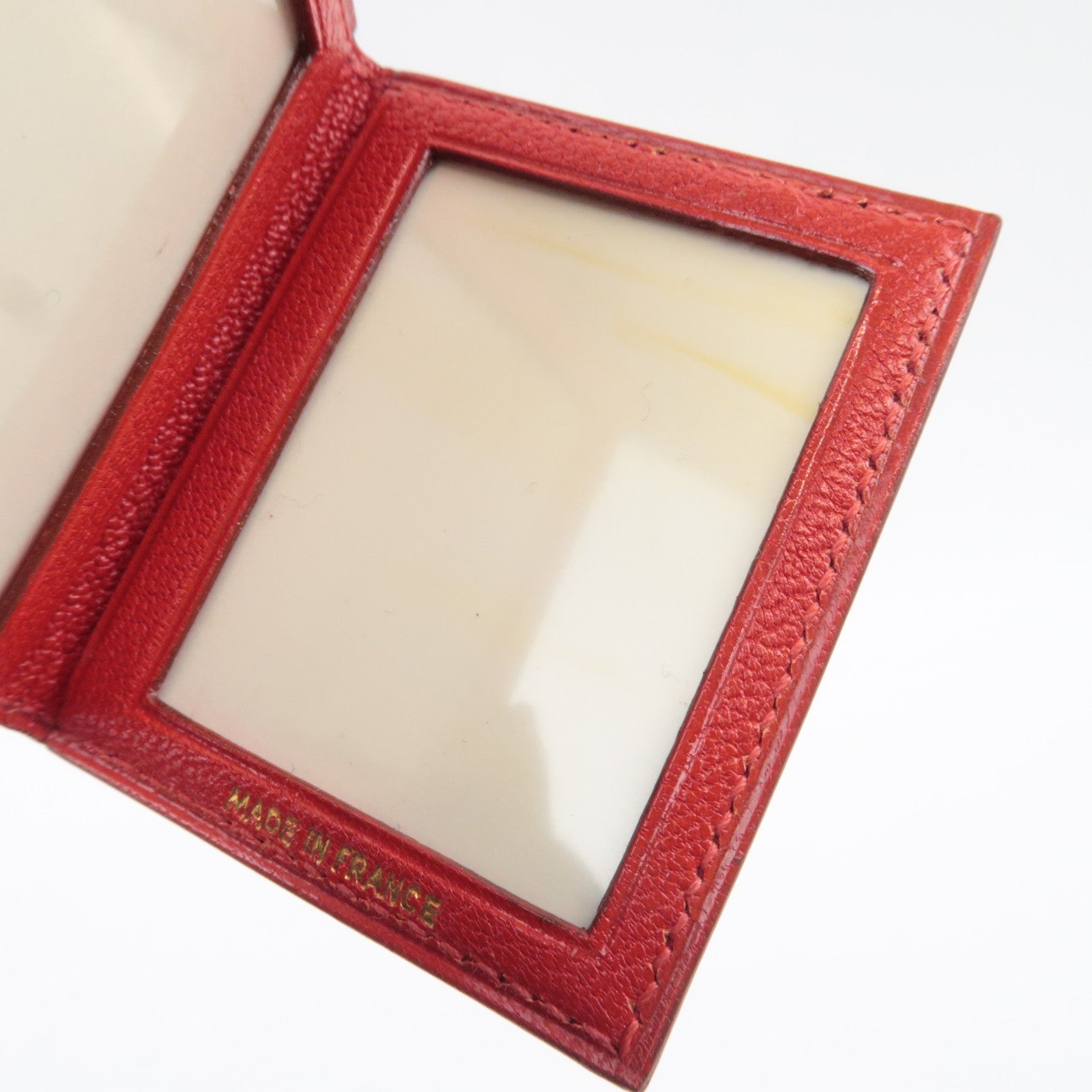 HERMES Mini Leather Photo Cover Case Red