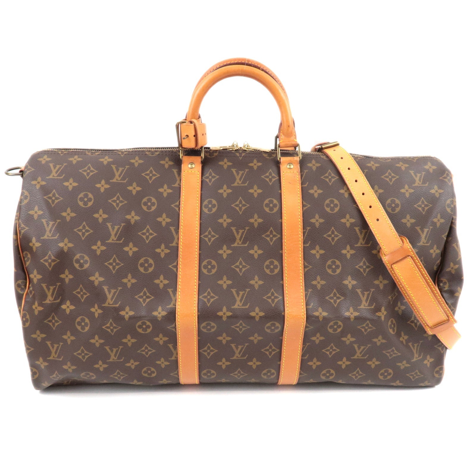 Louis Vuitton Monogram Keepall Bandouliere 55 Travel Bag M41414 FH0920 *Strap, Poignet83038