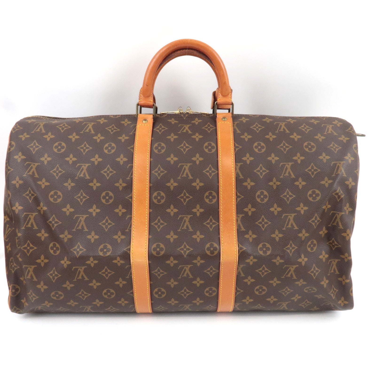 Louis Vuitton Monogram Keepall Bandouliere 55 Travel Bag M41414 FH0920 *Strap, Poignet