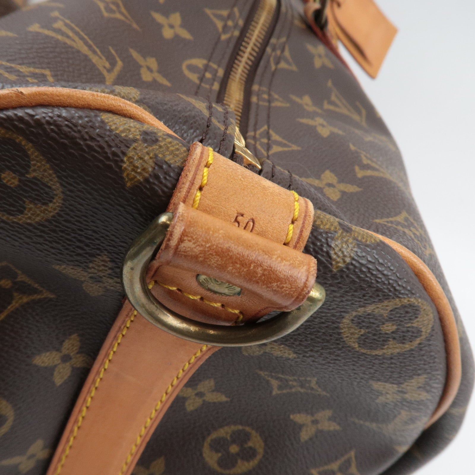 Louis Vuitton Monogram Keepall Bandouliere 50 M41416 VI0930 *Strap, Name tag, Poignet