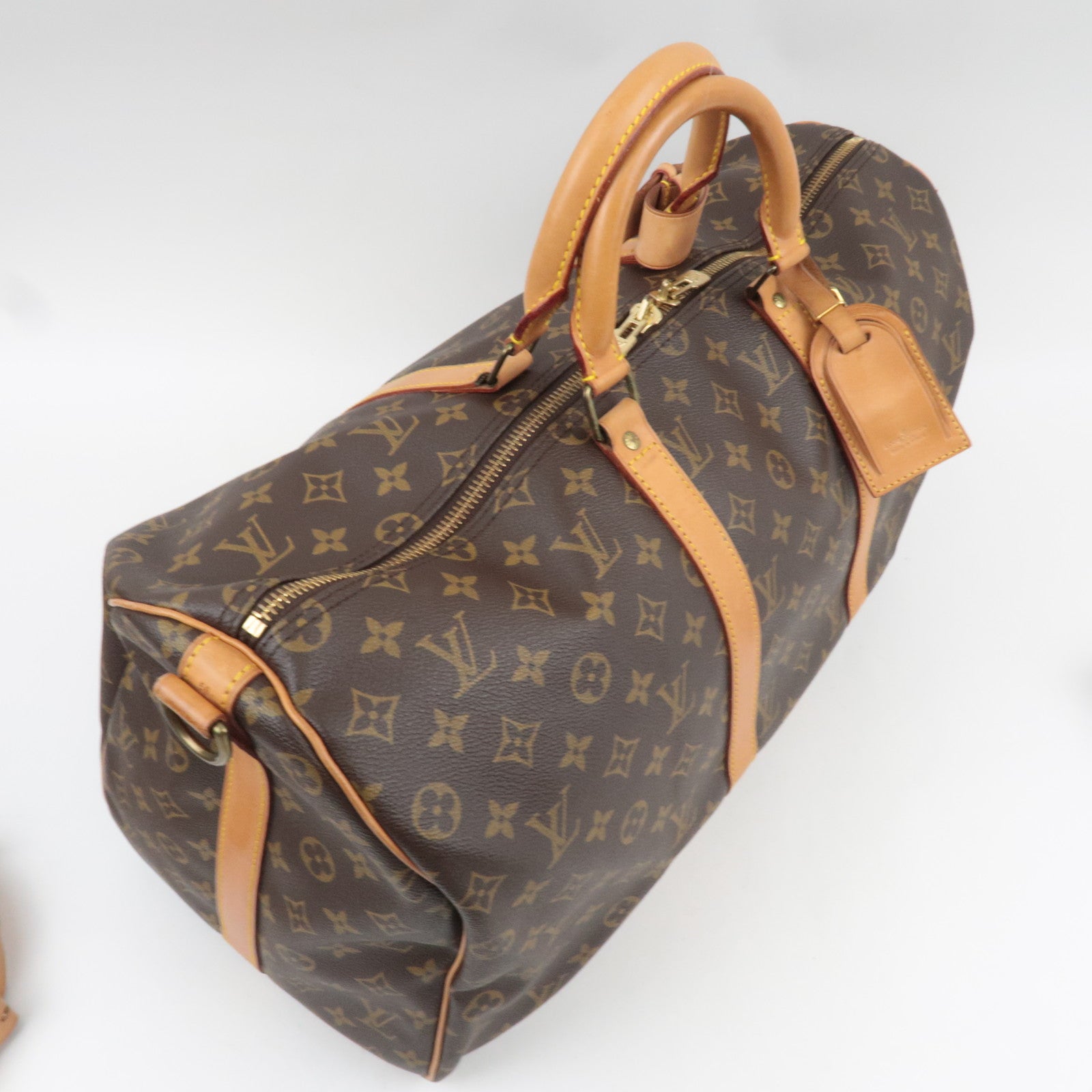 Louis Vuitton Monogram Keepall Bandouliere 50 M41416 VI0930 *Strap, Name tag, Poignet