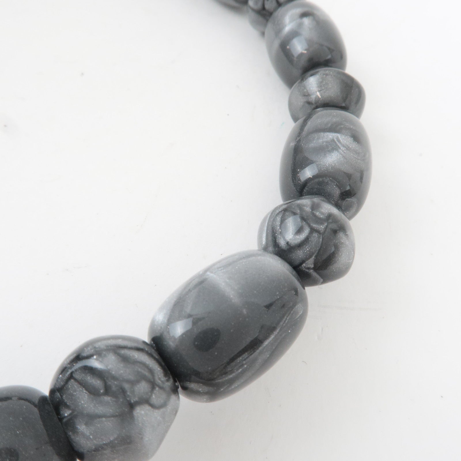 Christian Dior Maris Pearl Leather Shoulder Bag Gray *Dust bag