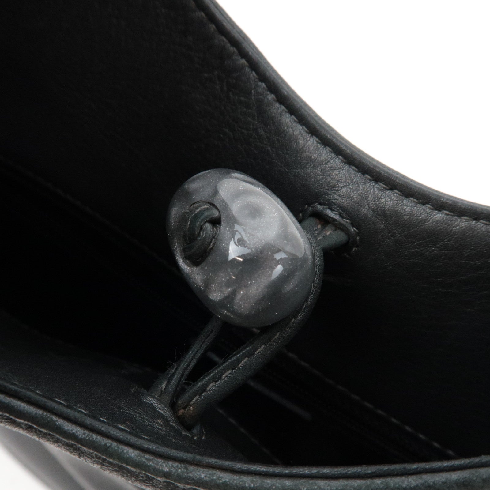 Christian Dior Maris Pearl Leather Shoulder Bag Gray *Dust bag