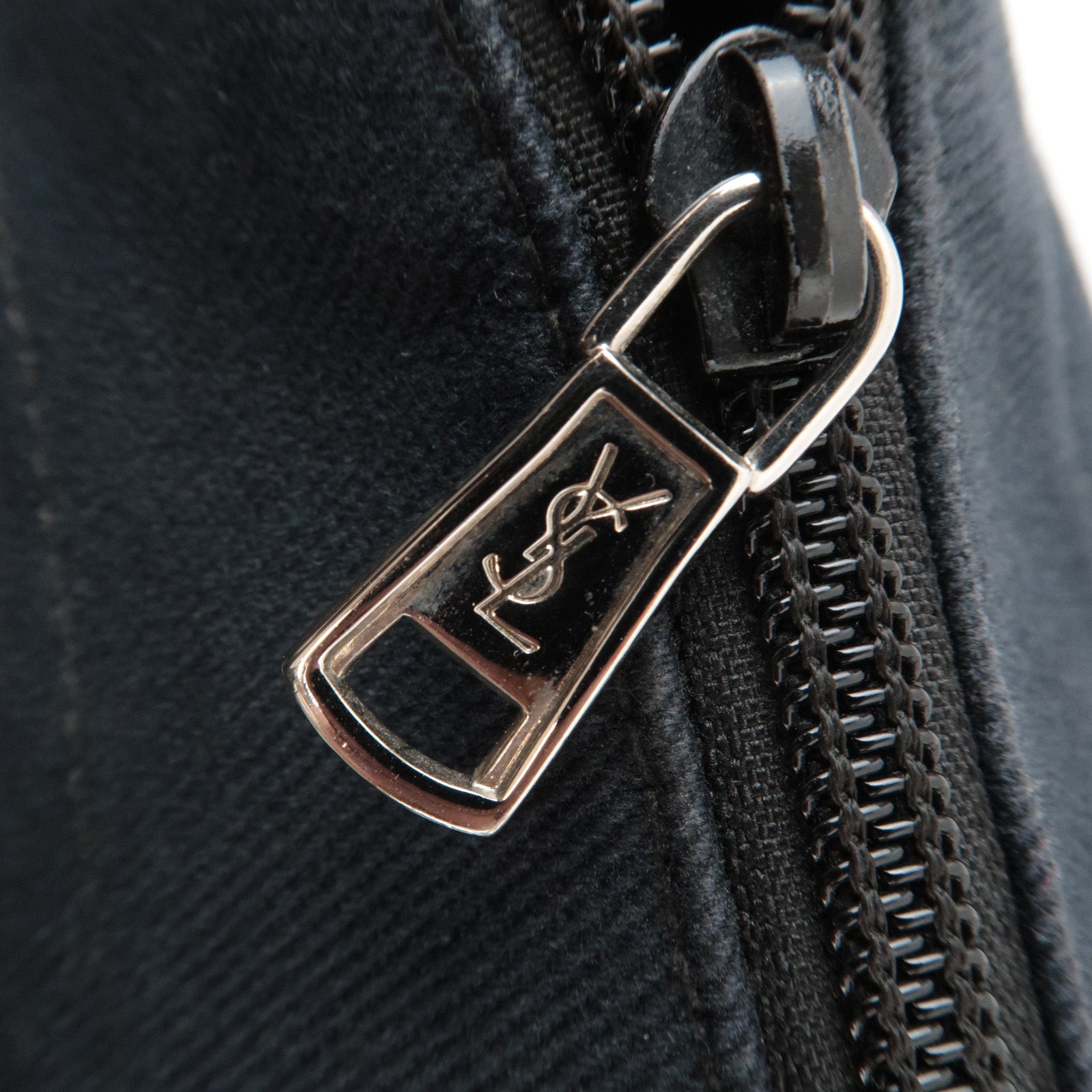 SAINT LAURENT YSL Logo Canvas Tote Bag Black