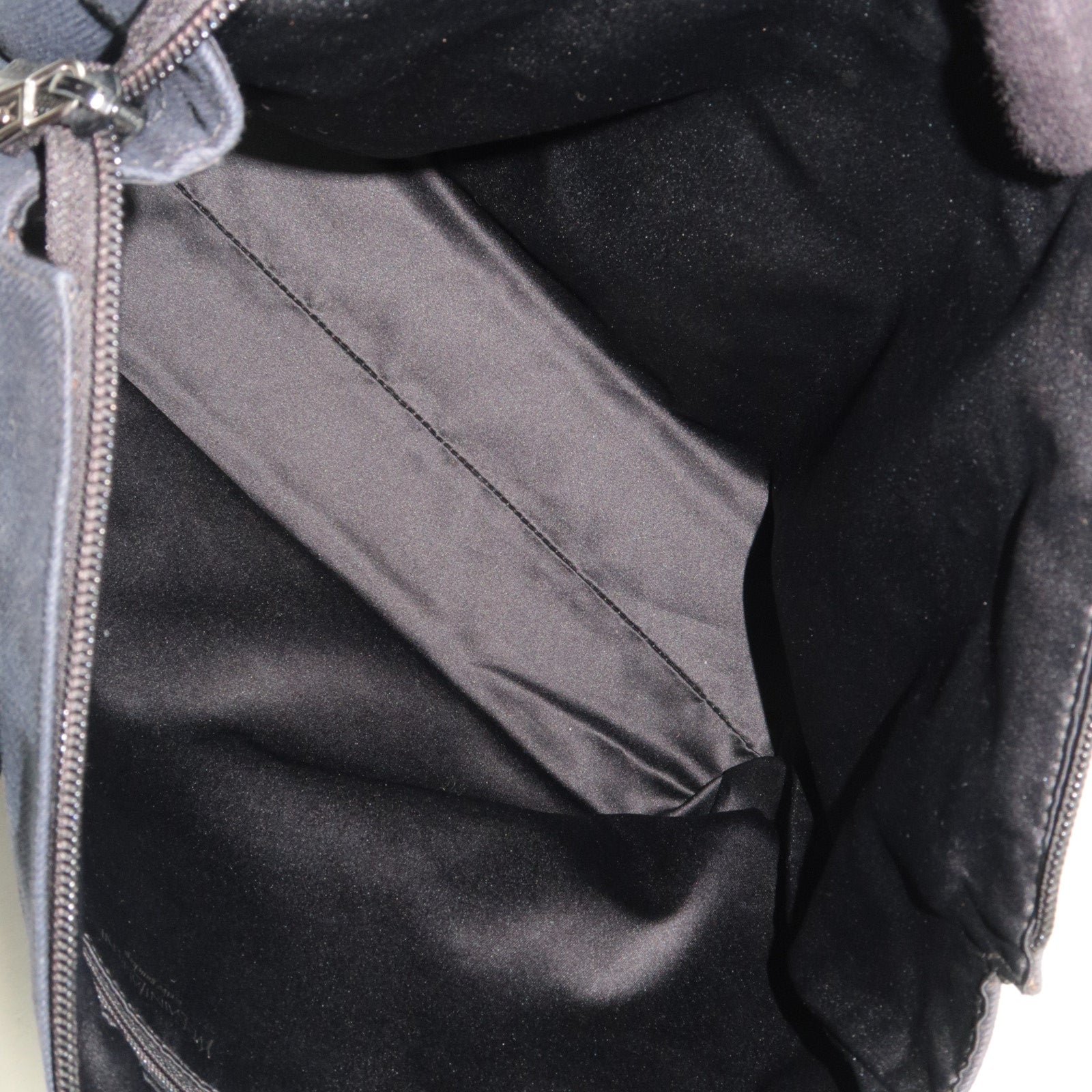 SAINT LAURENT YSL Logo Canvas Tote Bag Black