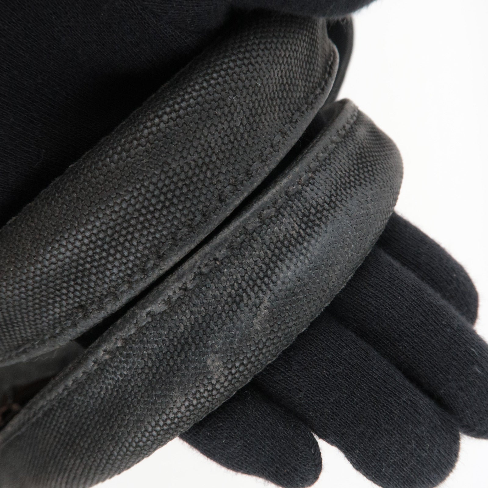 PRADA Canapa Tote Bag Canvas Black