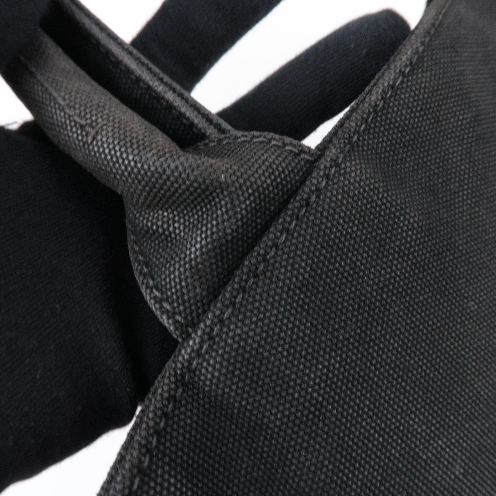 PRADA Canapa Tote Bag Canvas Black