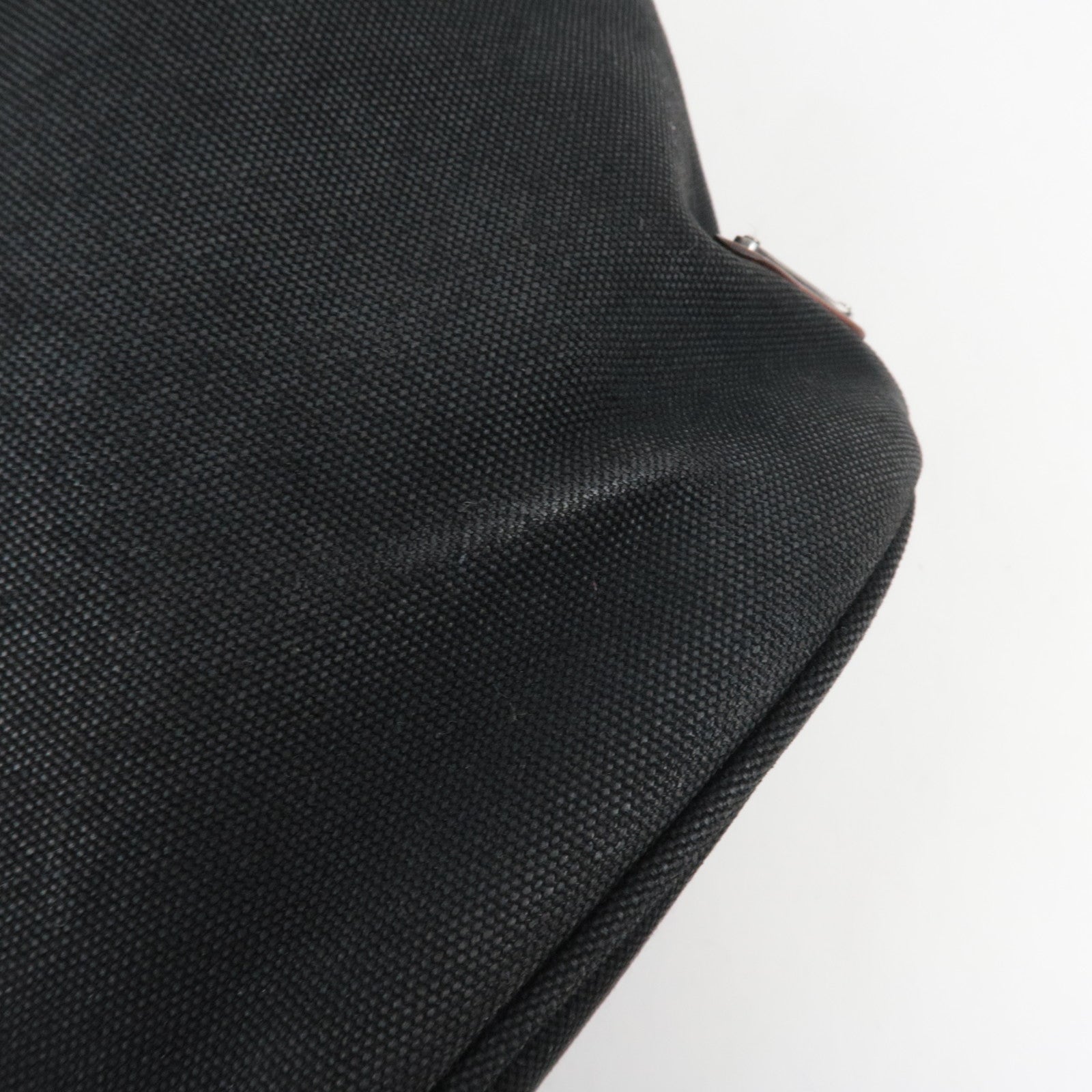 PRADA Canapa Tote Bag Canvas Black