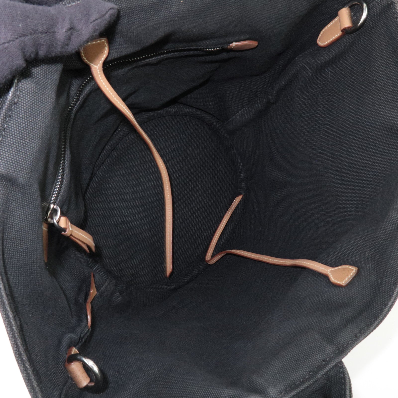 PRADA Canapa Tote Bag Canvas Black